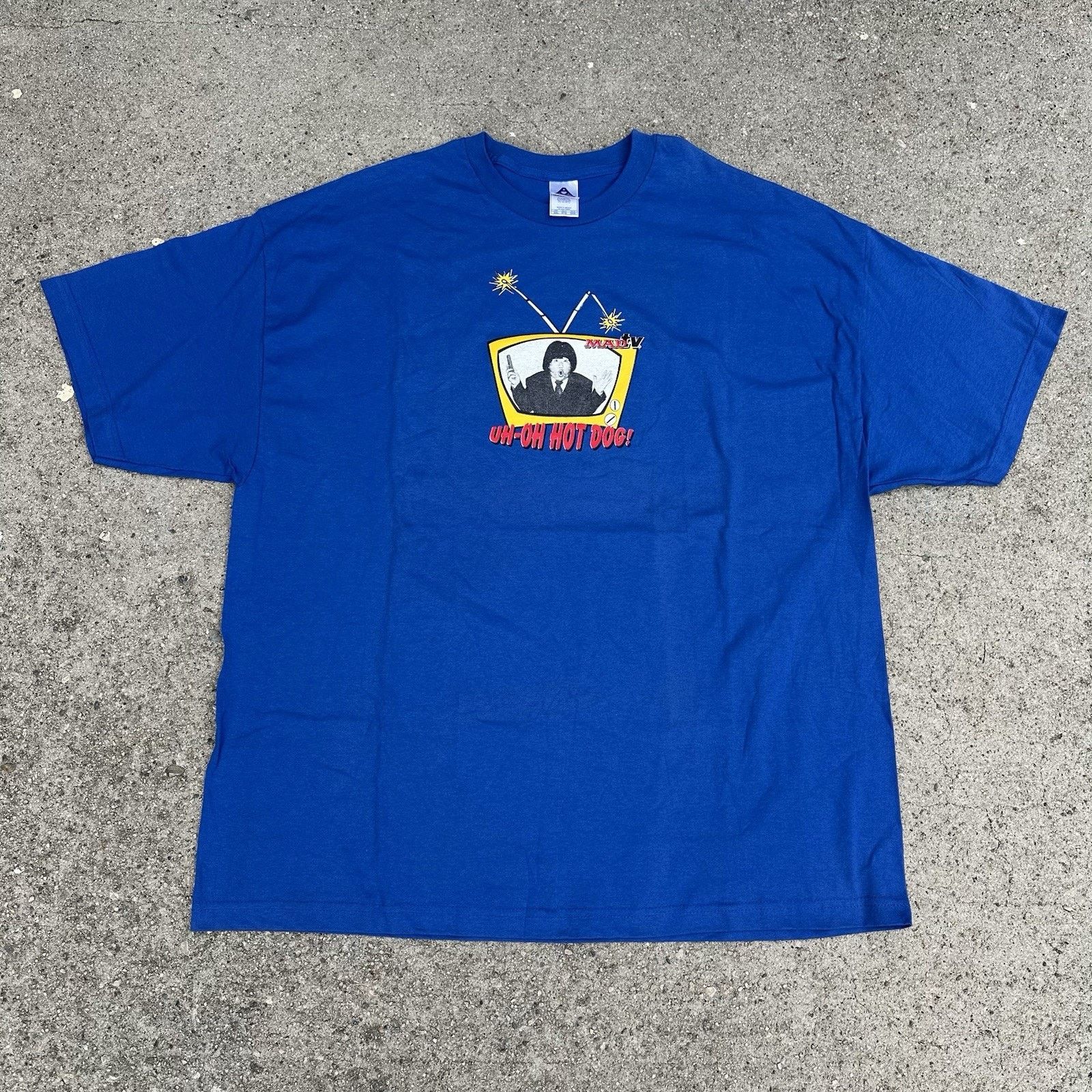 Vintage Vintage Y2K Mad TV Bobby Lee Uh-Oh Hot Dog Blue Tee T-Shirt Size US XXL / EU 58 / 5 - 2 Thumbnail