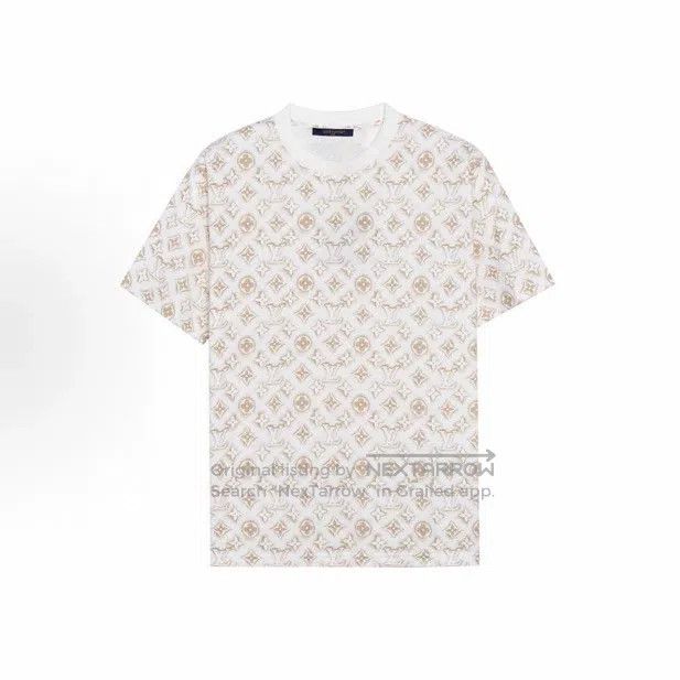 Louis Vuitton Louis Vuitton Beige full logo short sleeve Size US S / EU 44-46 / 1 - 7 Thumbnail