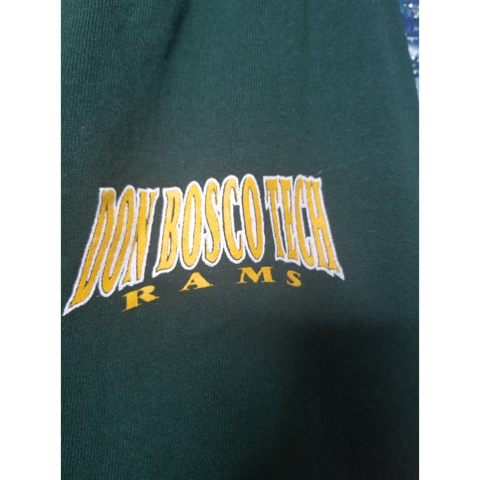 Jerzees VINTAGE 80s JERZEES Mens XL Fleece Sweatpants Don Bosco Tech Rams Green Size US 36 / EU 52 - 3 Thumbnail