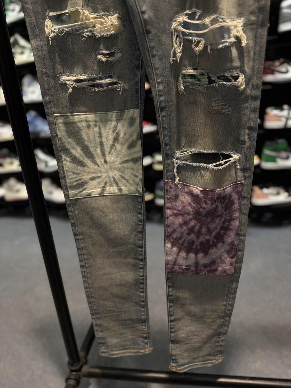Amiri Size 33 - Amiri Blue PatchWork Design Jeans 100% Authentic Size US 33 - 3 Thumbnail