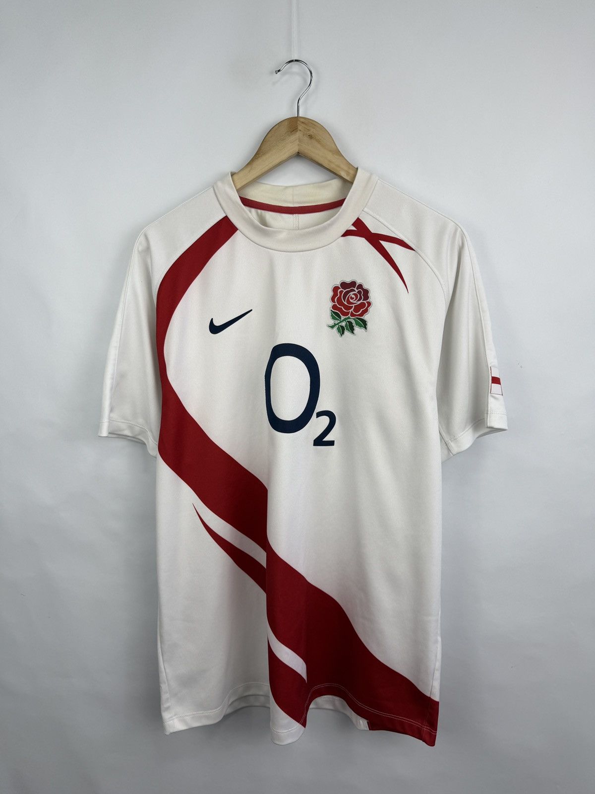 Nike 🏴󠁧󠁢󠁥󠁮󠁧󠁿 Vintage Y2K Nike Rugby England O2 T-Shirt Rare Retro Size US L / EU 52-54 / 3 - 3 Thumbnail