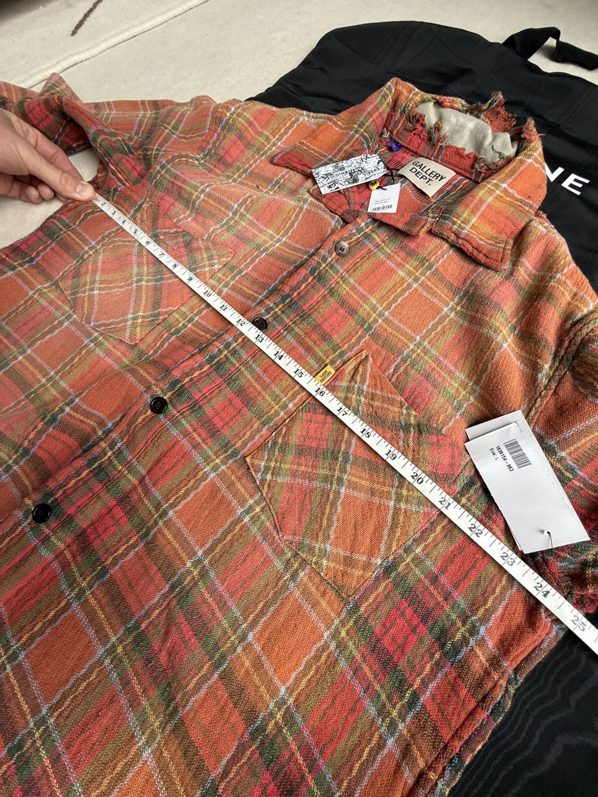 Gallery Dept. Gallery Dept Marley Distressed Checked Cotton-Flannel Shirt Size US L / EU 52-54 / 3 - 5 Thumbnail