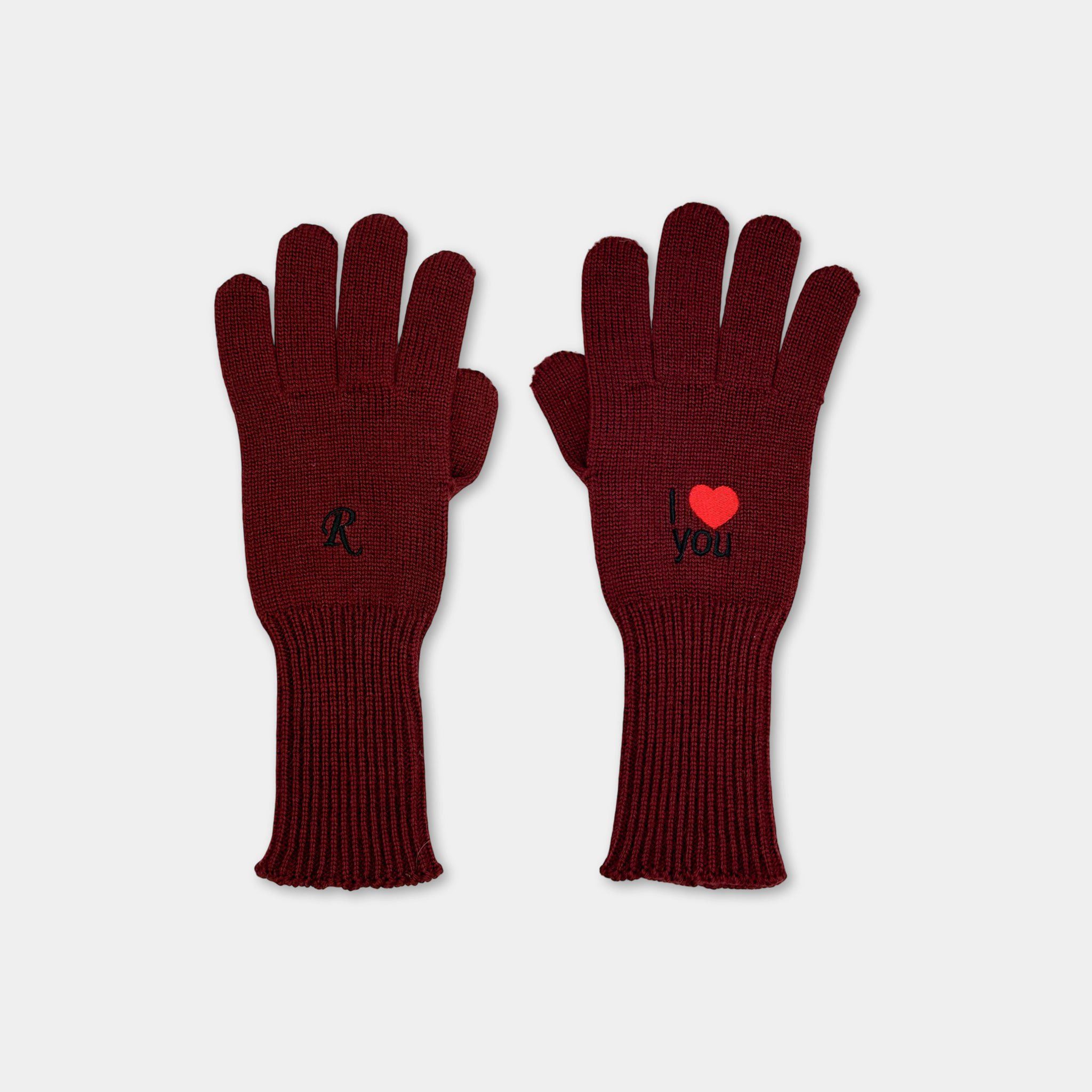 Raf Simons Raf Simons FW18 "I Love You" Gloves Size ONE SIZE - 1 Thumbnail