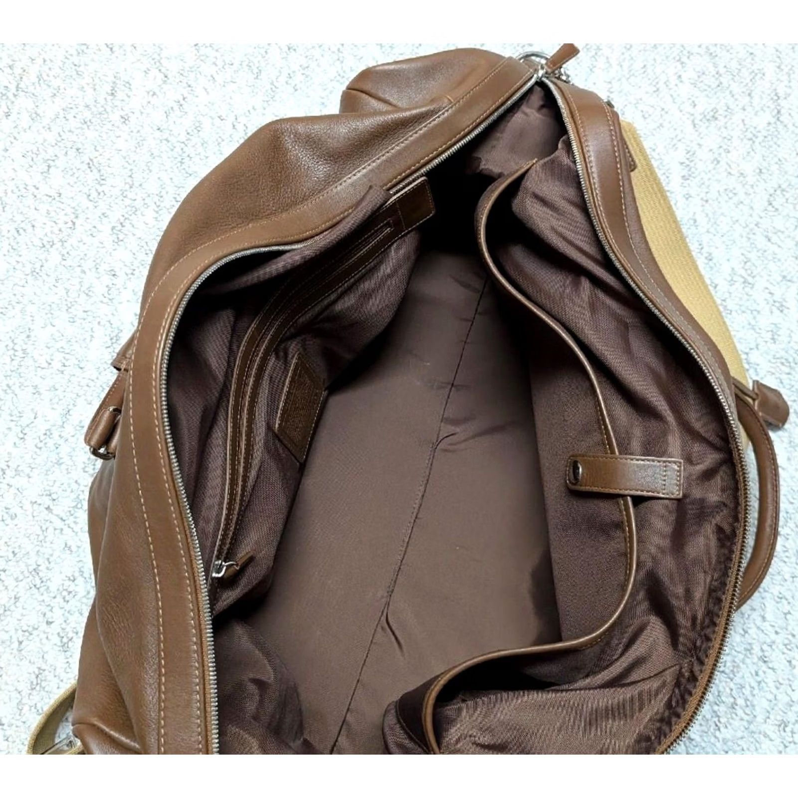 Coach Coach Brown Cowhide Leather Duffle Bag 24" Shoulder Tote K3S-5409 travel Size ONE SIZE - 5 Thumbnail