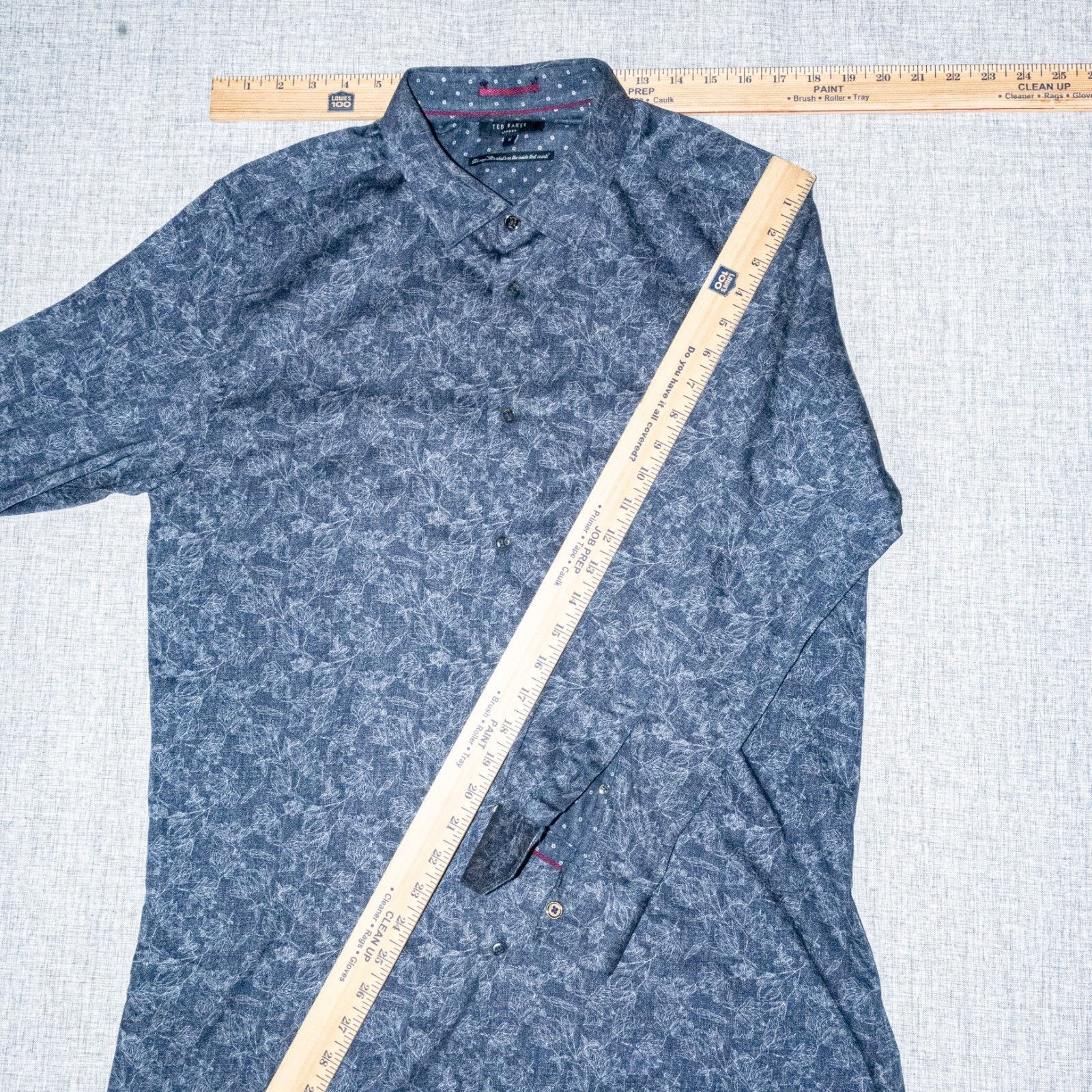 Ted Baker Ted Baker Blue Floral Button up Shirt size 5 Long Sleeve Size US XL / EU 56 / 4 - 8 Thumbnail