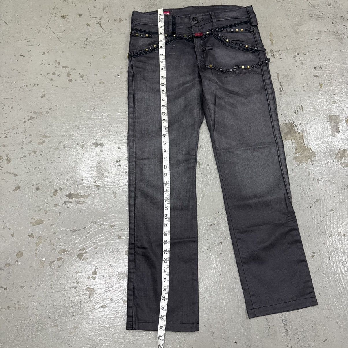 Marithe + Francois Girbaud Marithe Francois Girbaud Waxed Studded Punk Riot Pants Size US 32 / EU 48 - 8 Thumbnail