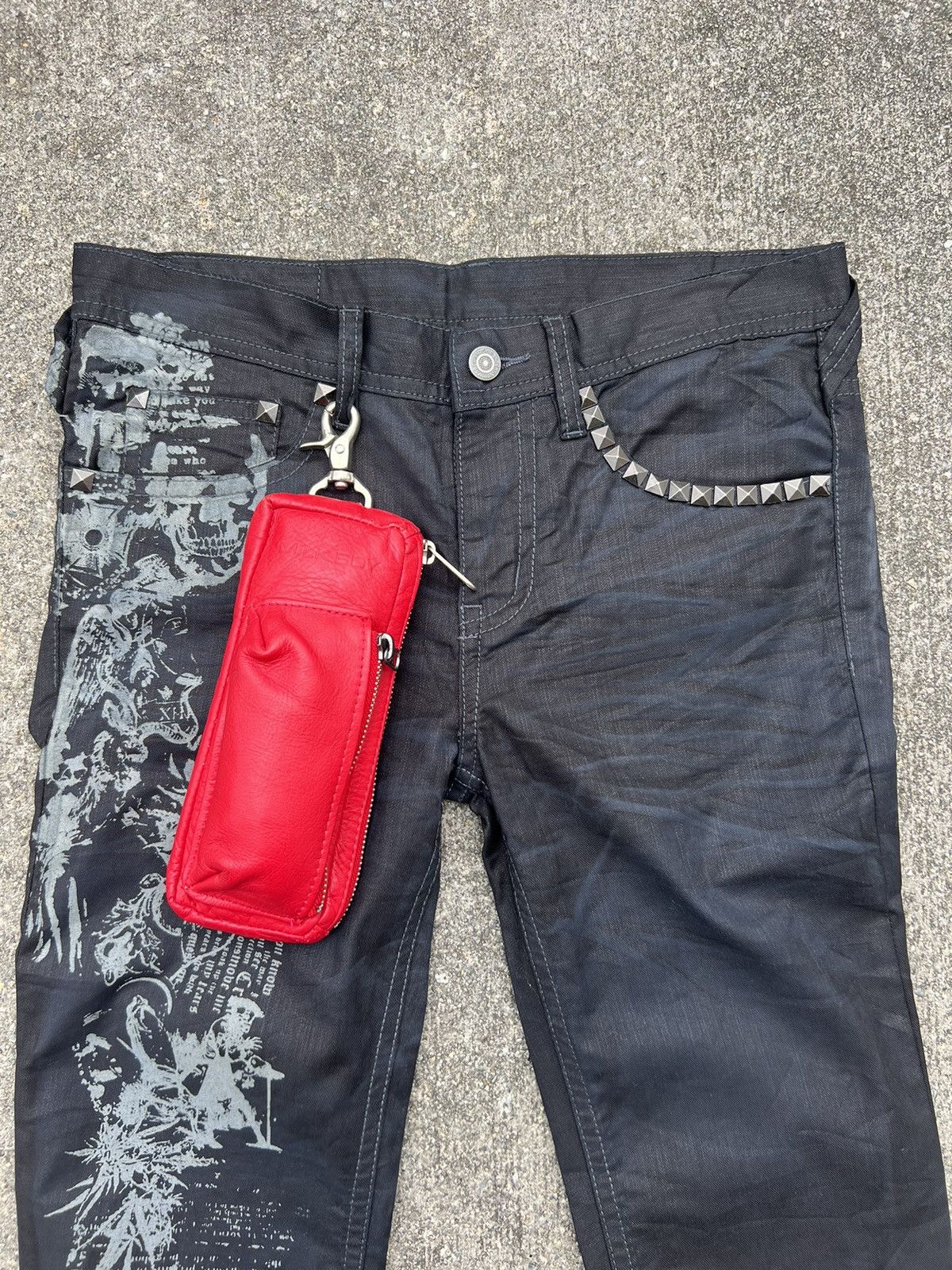 Japanese Brand × Vintage Vintage Milk Boy Japan Red Leather Small Pouch Bag Size ONE SIZE - 2 Thumbnail