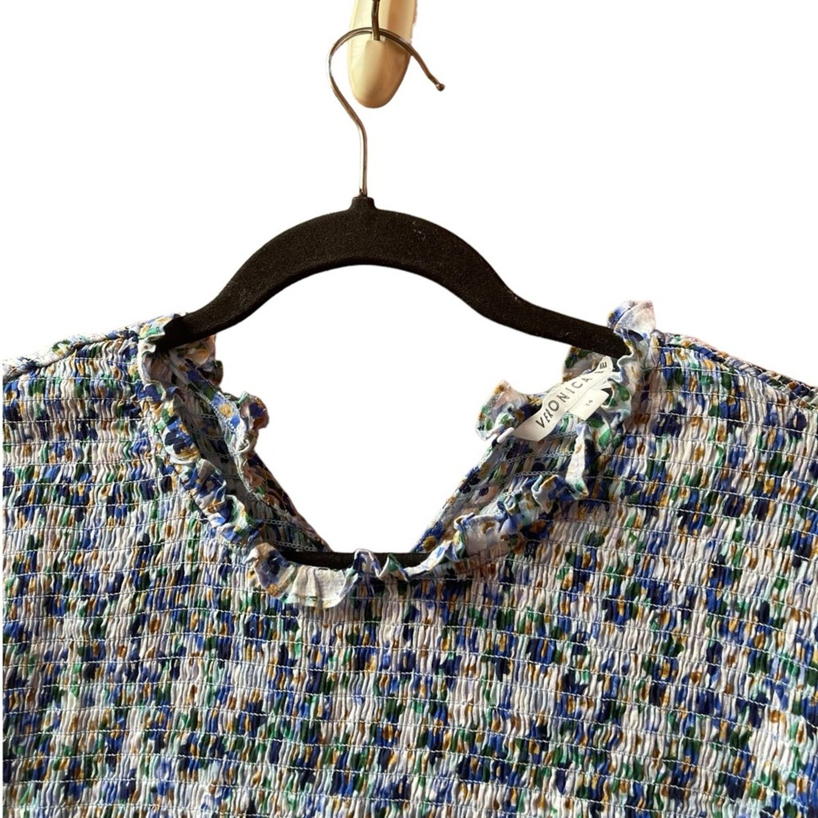 Veronica Beard Veronica Beard Kali Smocked Top Size:14 Size XL / US 12-14 / IT 48-50 - 6 Thumbnail