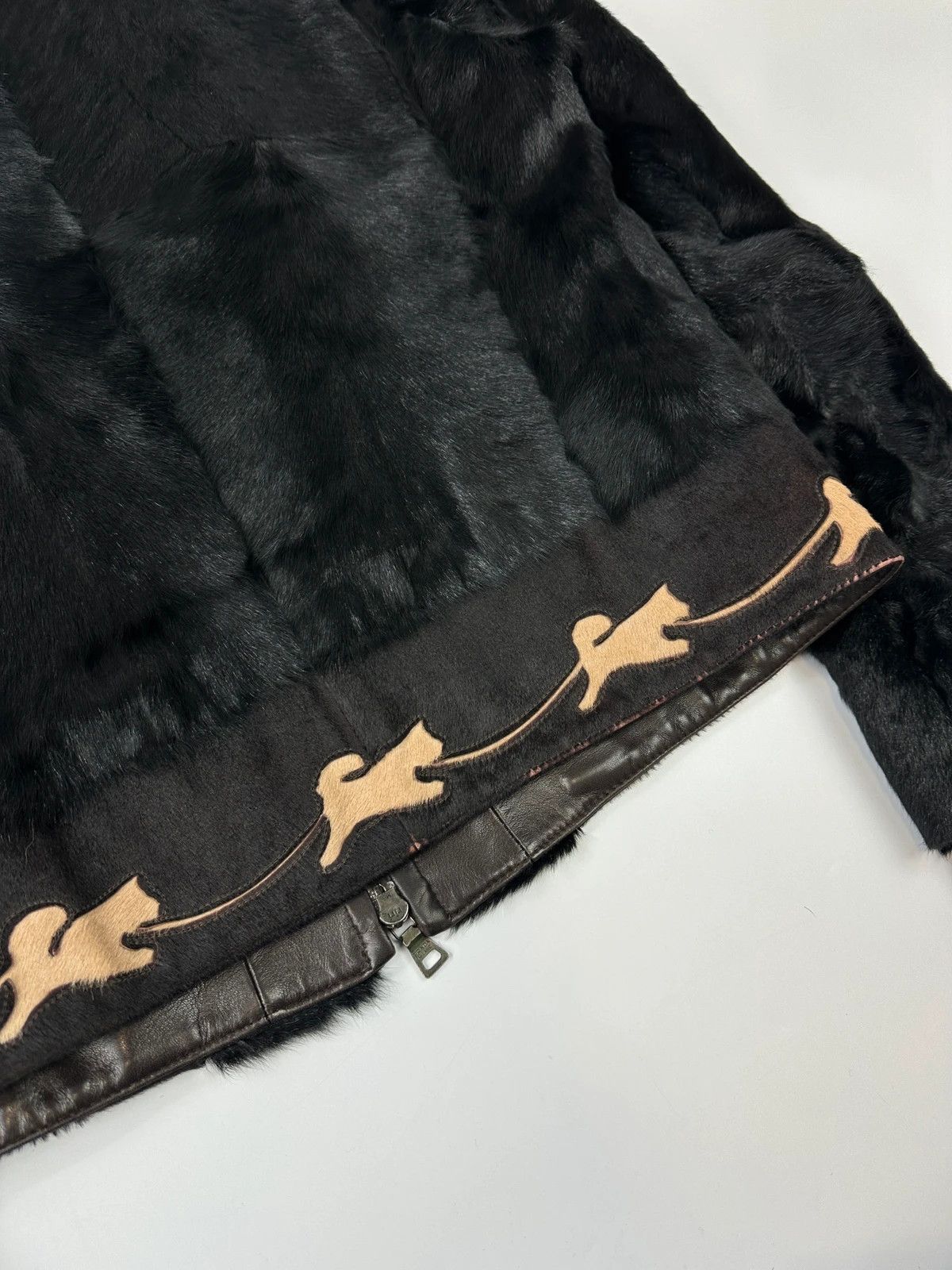 Prada Prada Sport FW01-05 Black Calf & Fox Fur Leather Jacket Size M / US 6-8 / IT 42-44 - 10 Thumbnail