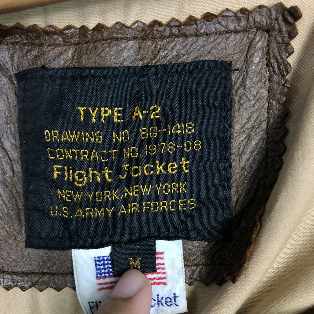 Vintage 🔥VINTAGE AERO LEATHER JACKET A2 FLIGHT JACKET USA MILITARY Size US M / EU 48-50 / 2 - 21 Thumbnail