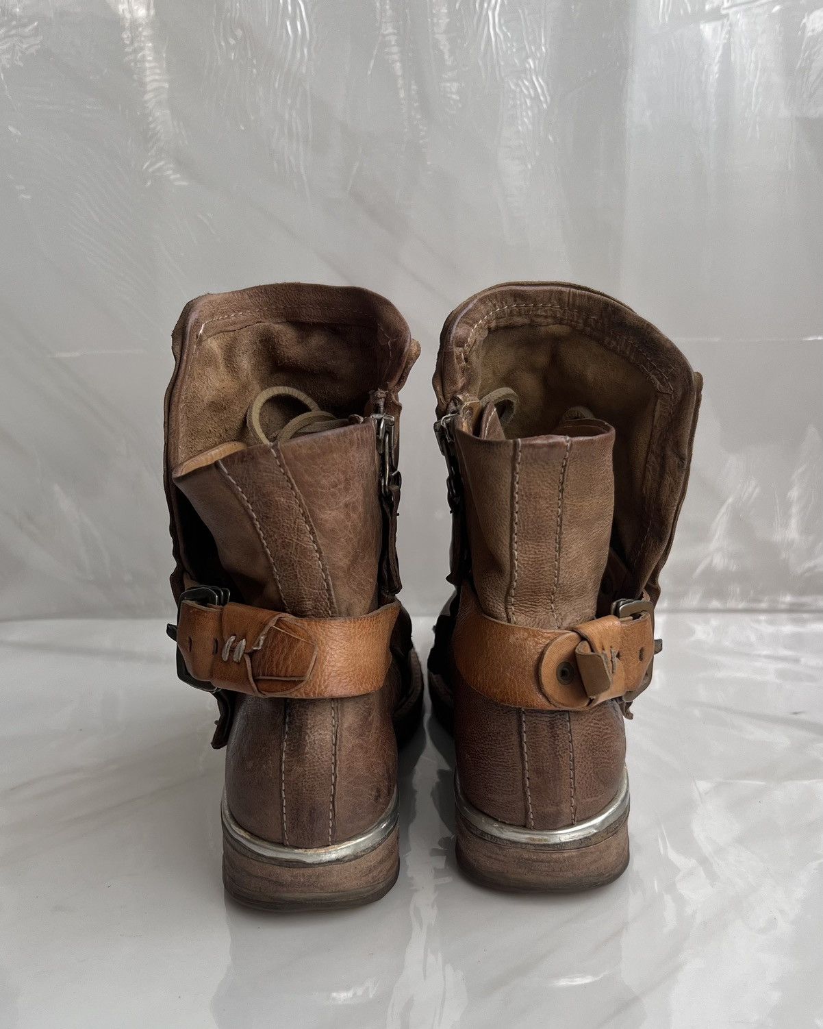 A.S.98 As 98 Airstep Zipper Boho Biker brown distressed boot Size US 8 / IT 38 - 8 Thumbnail
