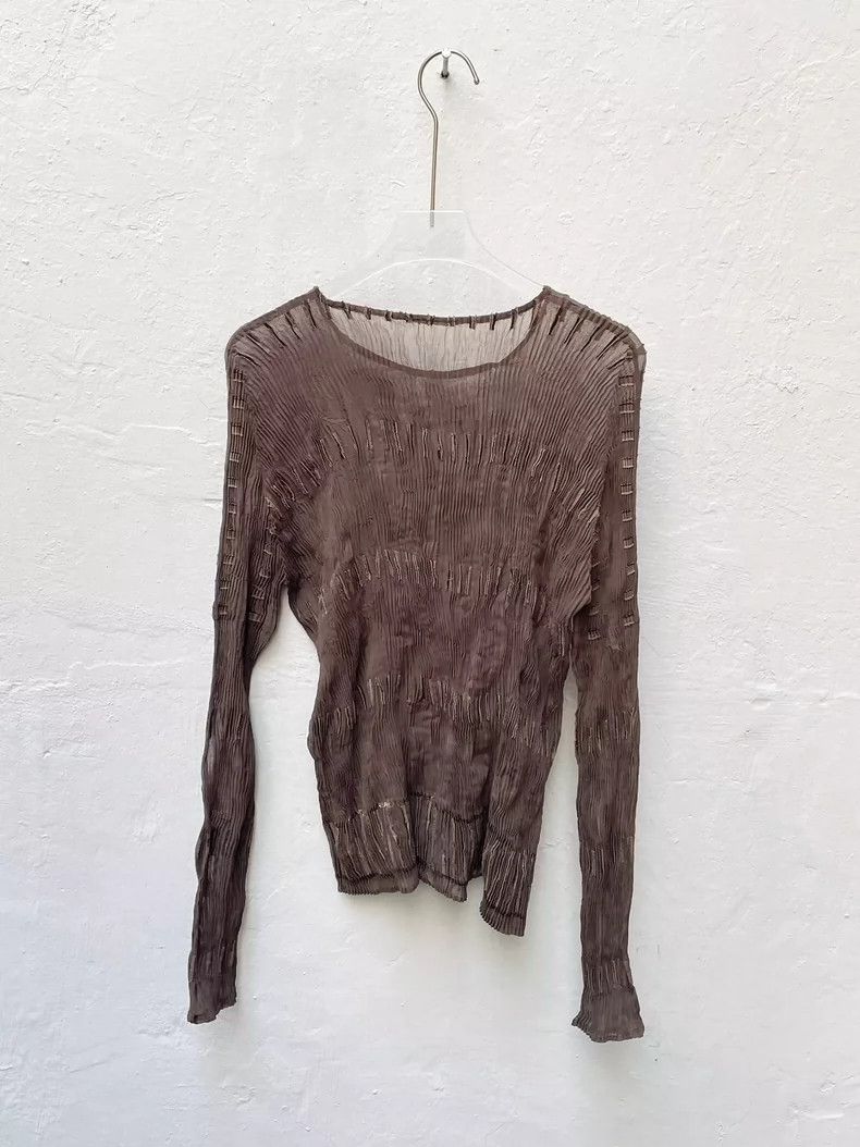 Issey Miyake Issey Miyake Mainline wicker pleated long sleeve 2504-Nexta Size US L / EU 52-54 / 3 - 7 Thumbnail