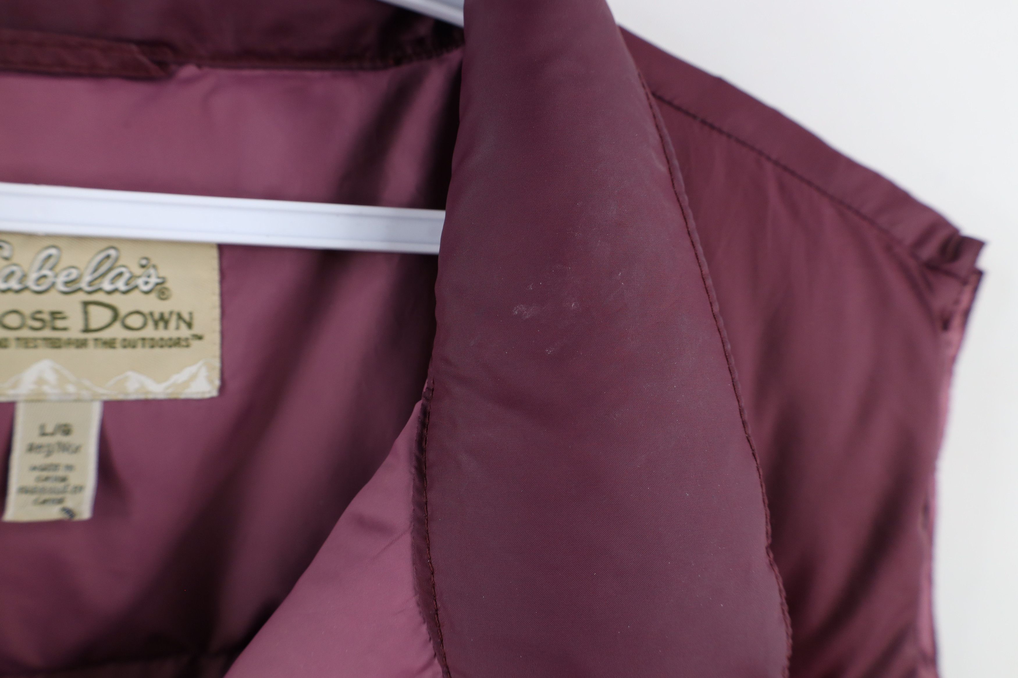 Cabelas × Vintage Cabelas Out Goose Down Insulated Puffer Vest Jacket Purple Size L / US 10 / IT 46 - 6 Thumbnail