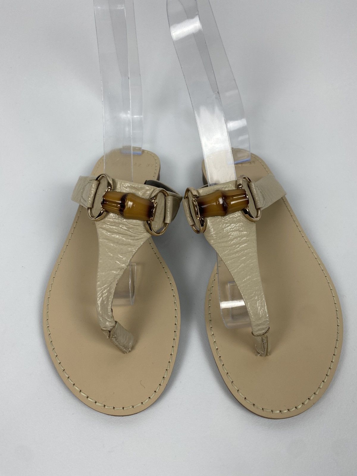 Other Waggon Paris Genuine Leather Flip Flops Slides size 37 Size US 7 / IT 37 - 2 Thumbnail