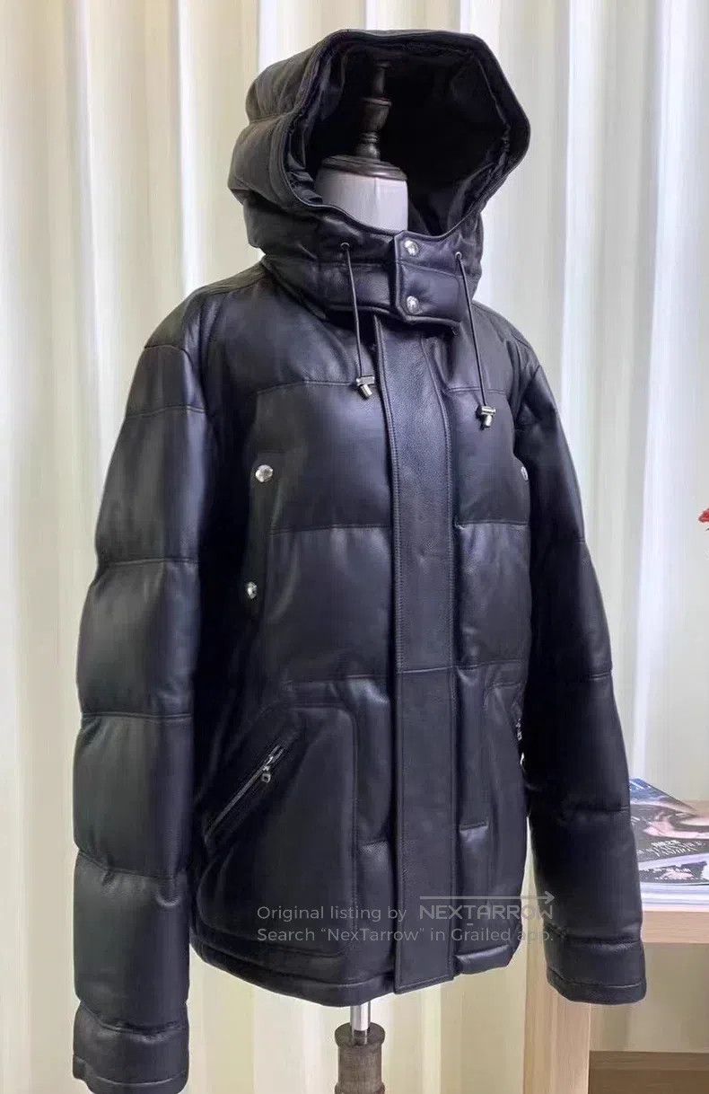 Loewe Loewe Men's Down Leather Jacket Size US L / EU 52-54 / 3 - 2 Thumbnail
