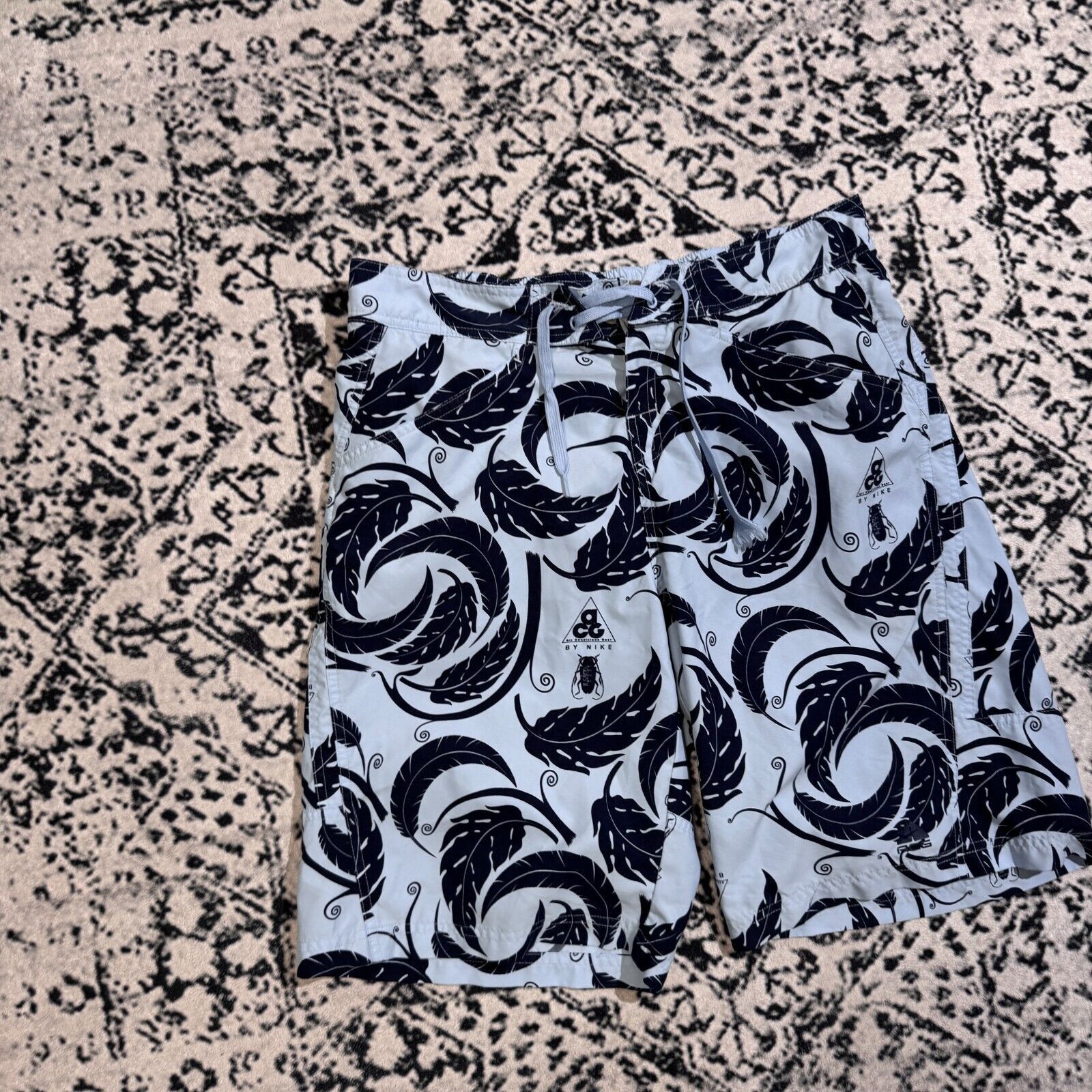 Nike ACG × Vintage Vintage Nike ACG Blue Polyester Shorts Size L Hiking Size US 35 - 3 Thumbnail