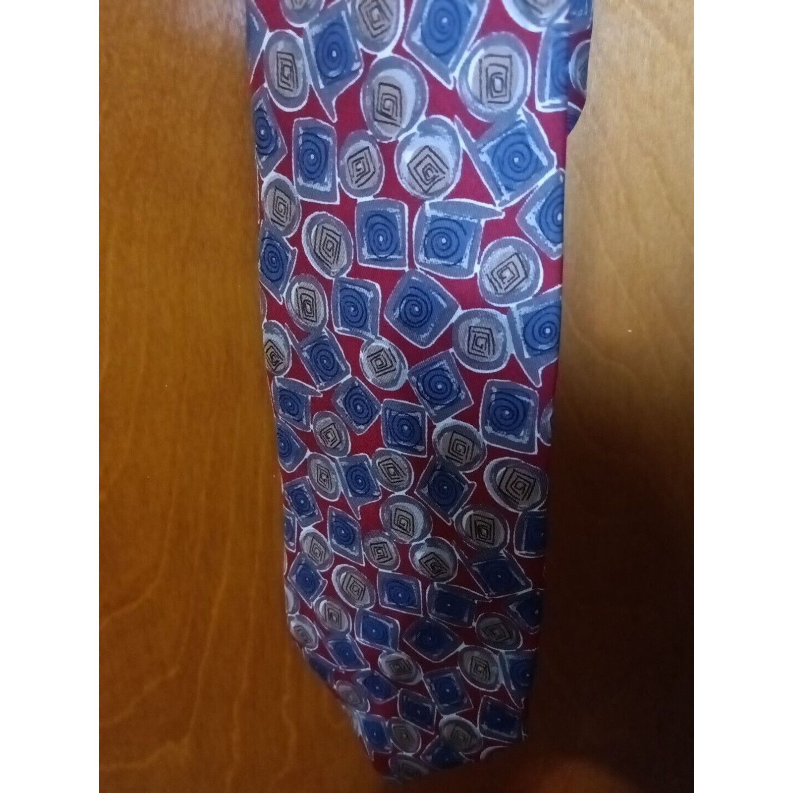 Other Talbott Studio Tie Mens Red Blue Brown Made In USA #61 Size ONE SIZE - 3 Thumbnail