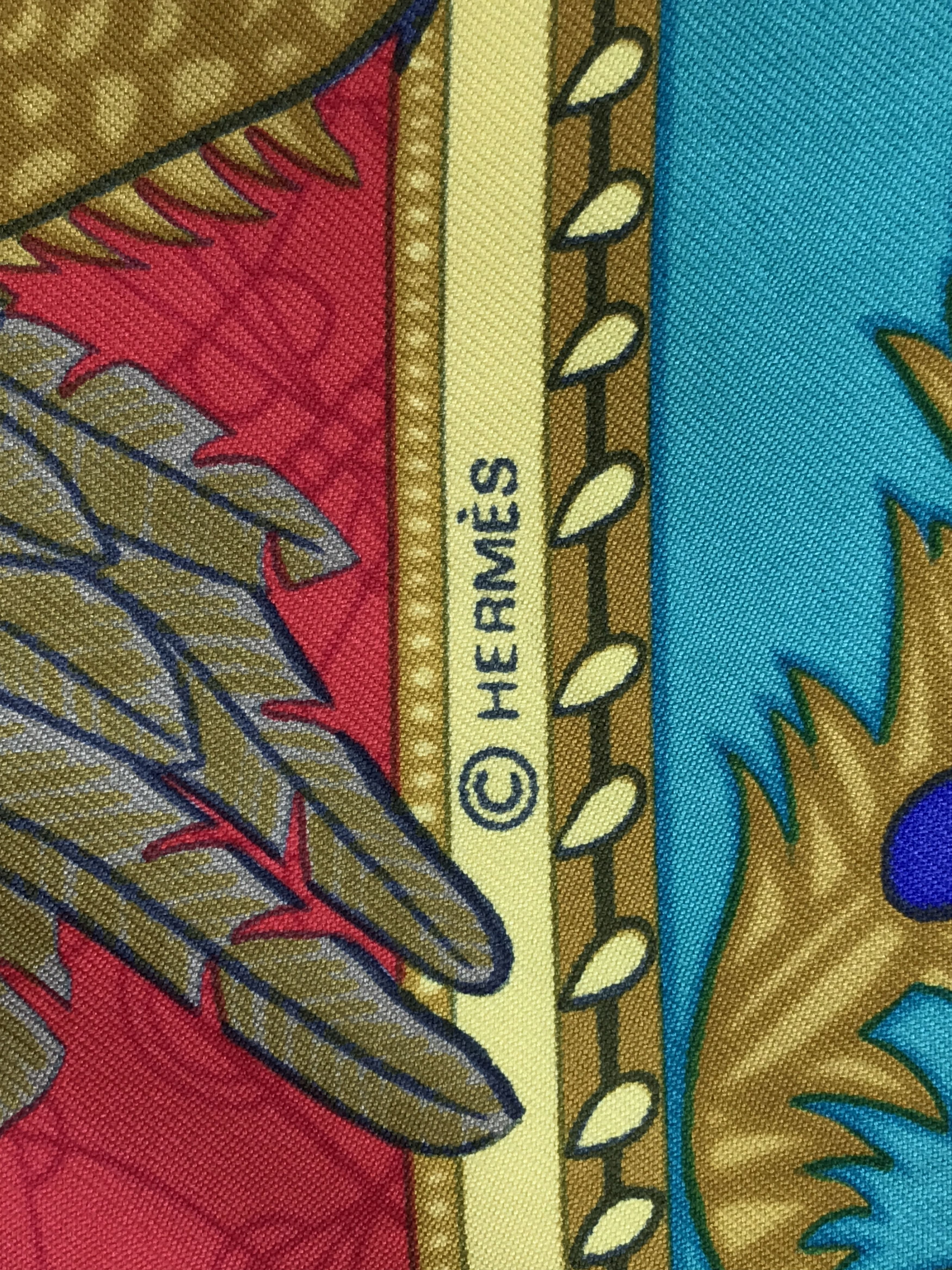 Hermes × Vintage Vintage Hermes Silk Scarf Size ONE SIZE - 8 Thumbnail