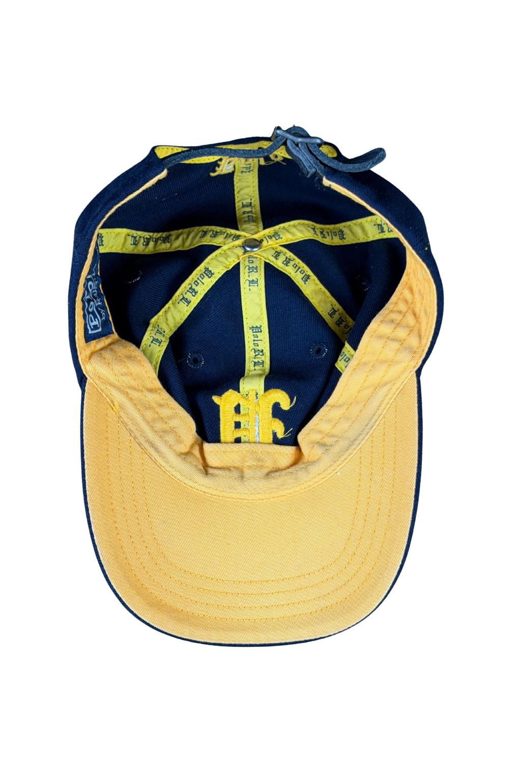 Polo Ralph Lauren 90s Polo RL Old English “P” Strapback - Navy / Yellow Size ONE SIZE - 2 Thumbnail