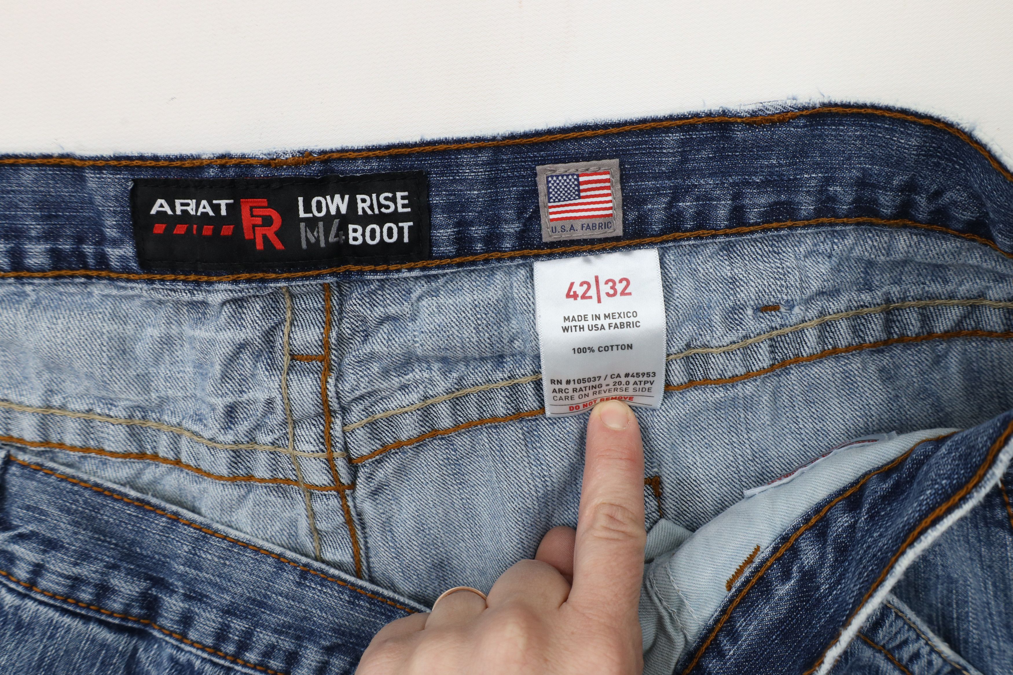 Ariat × Vintage Ariat FR Fire Resistant Low Rise M4 Boot Leg Jeans Blue Size US 42 / EU 58 - 9 Thumbnail