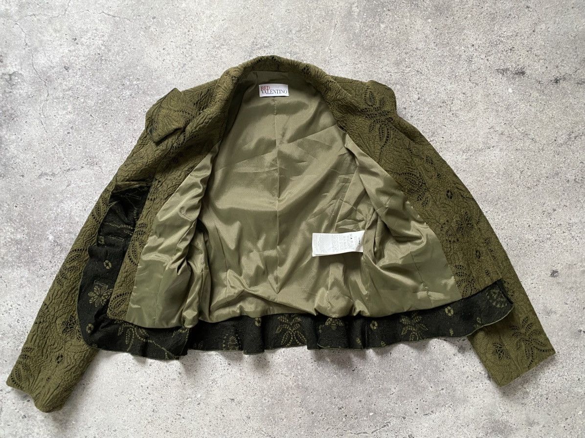 Valentino Red Valentino Jacquard Peplum Jacket Ruffle Blazer Y2K Size M / US 6-8 / IT 42-44 - 7 Thumbnail