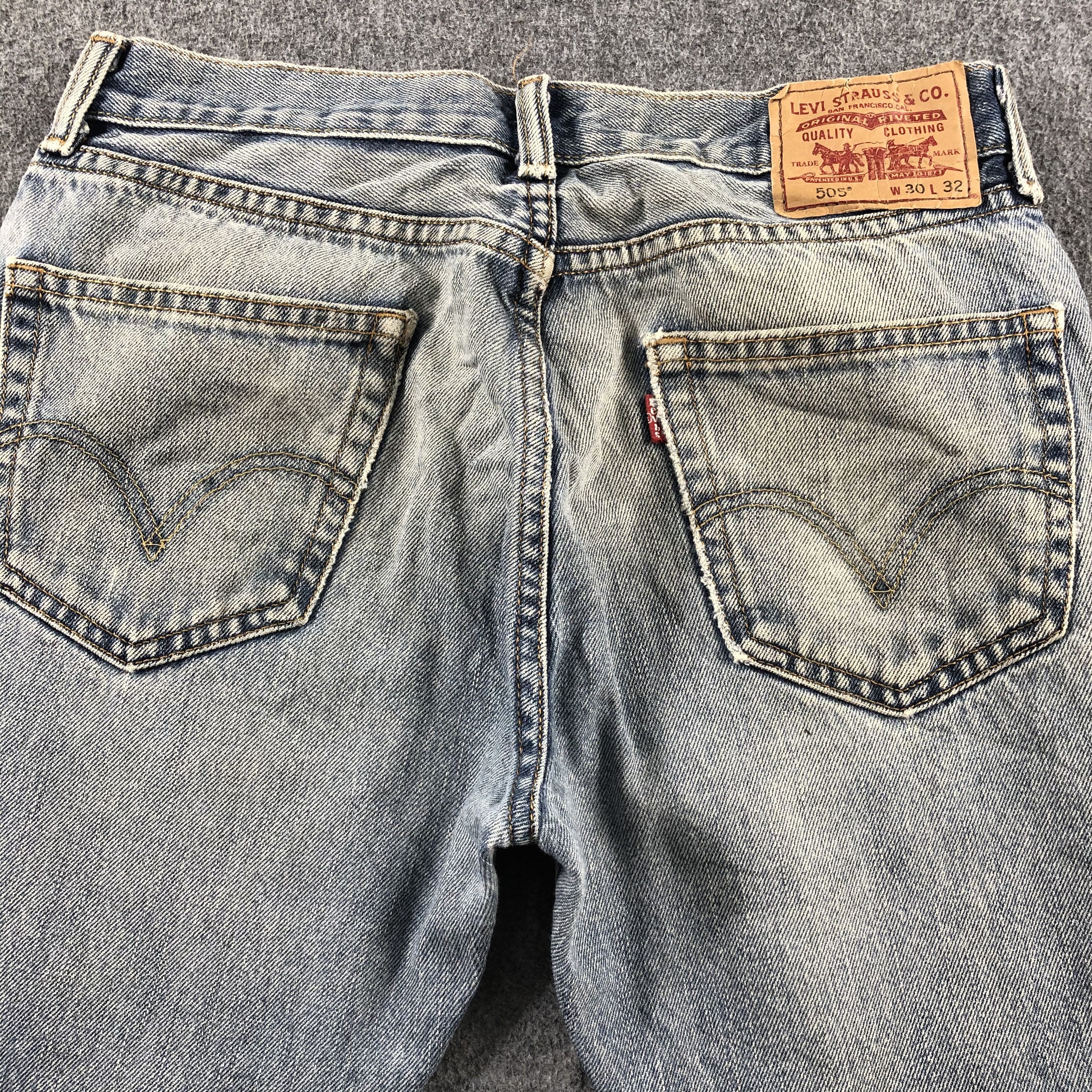 Levi's Vintage Blue Wash Levis 505 Jeans-J2359 Size US 30 / EU 46 - 4 Thumbnail