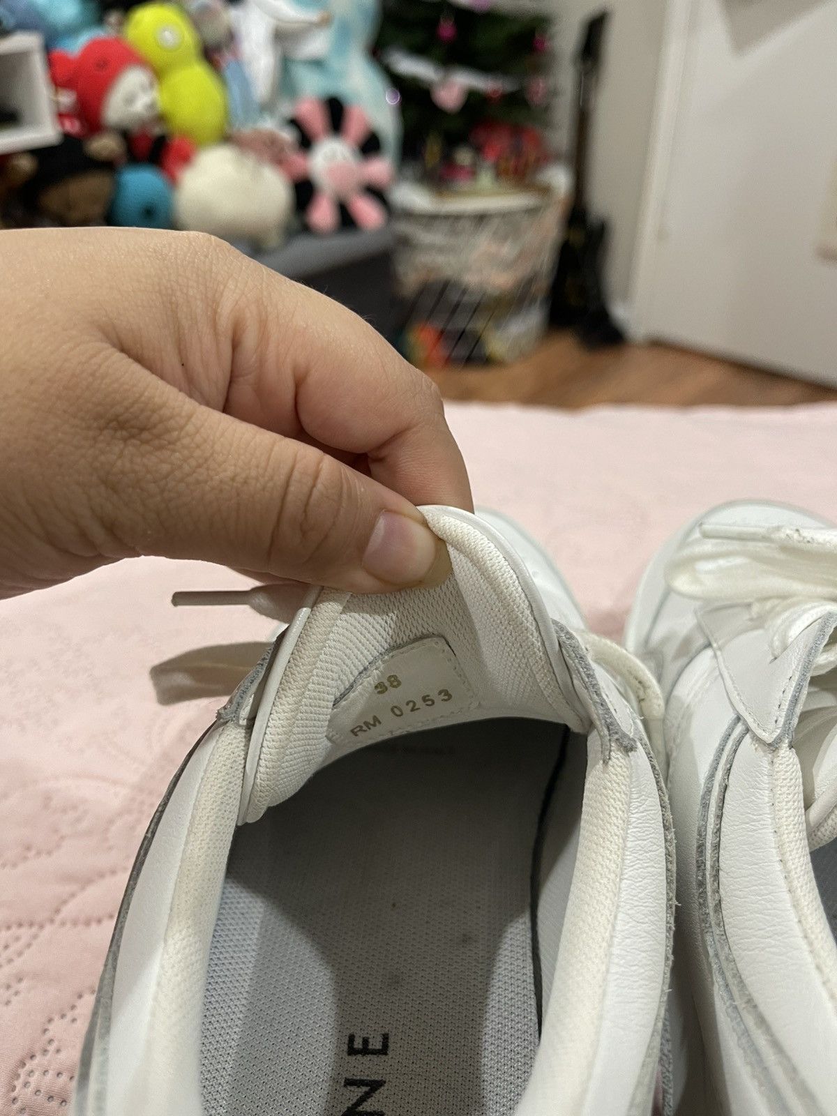 Celine × Designer WHITE CHUNKY BLOCK SNEAKERS WITH WEDGE OUTSOLE IN CALFSKIN Size US 7 / IT 37 - 8 Thumbnail