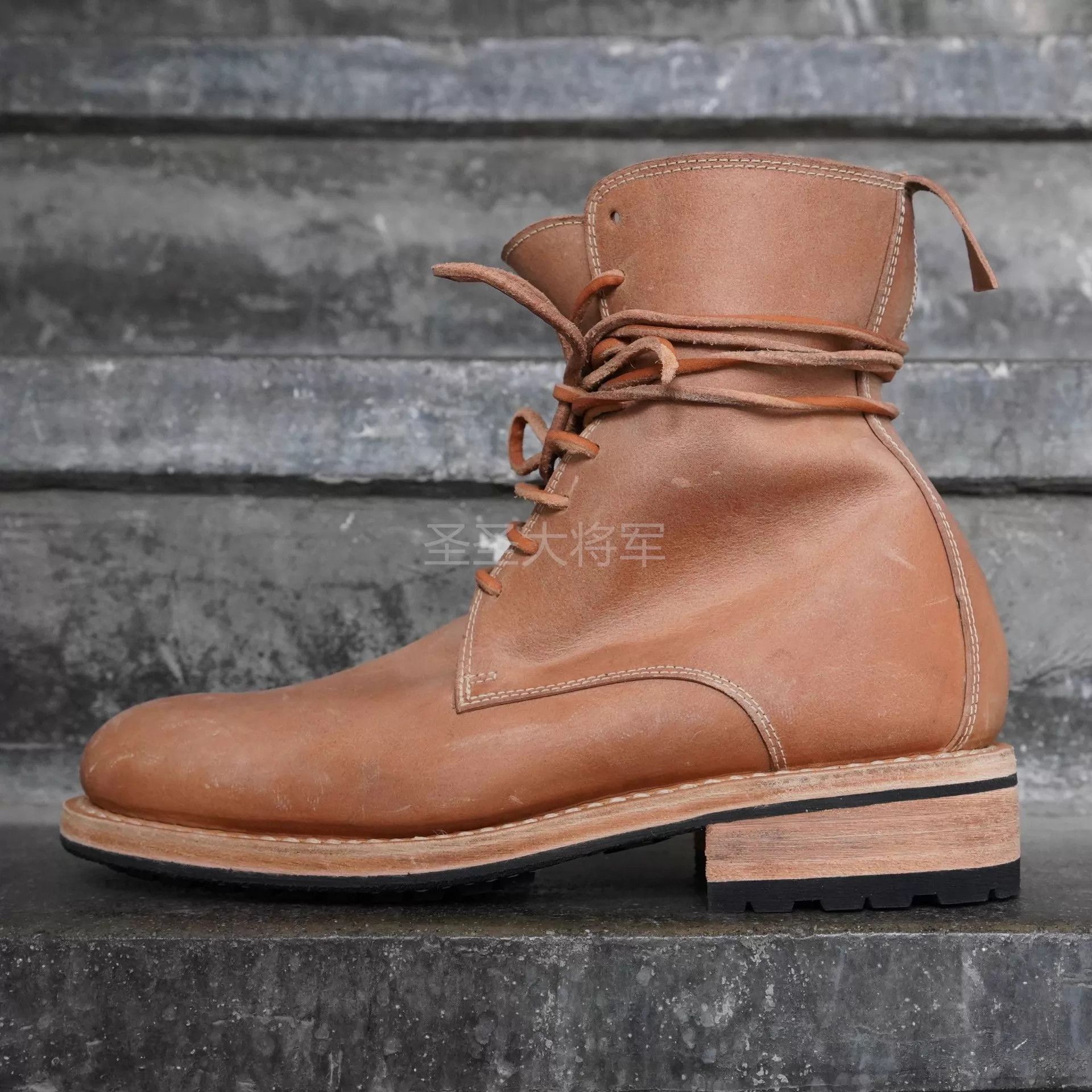 Guidi Guidi Rosellini Vtg Veg Tan Leather Boots Sz 37+38 Size US 6.5 / IT 36.5 - 4 Thumbnail
