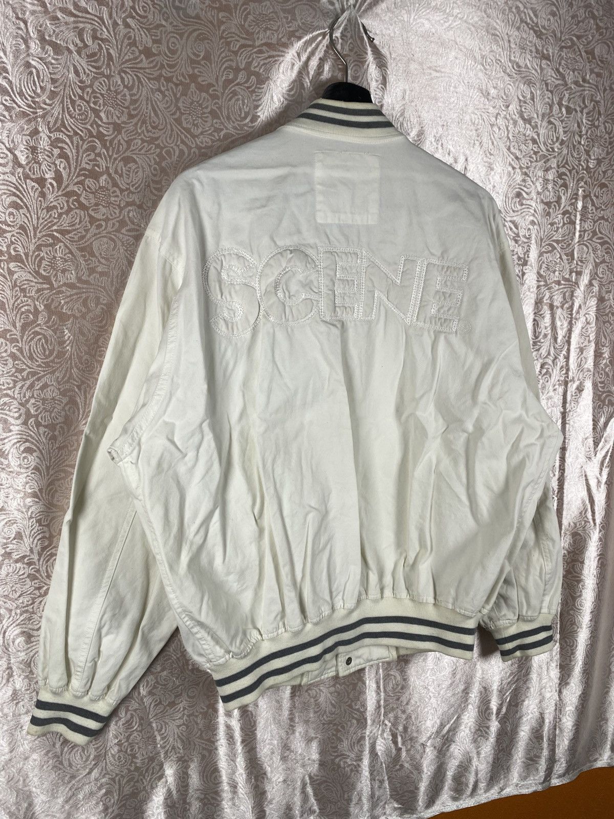 Vintage Vintage Varsity “SCENE” Embroidery Snap Button Retro Bomber Size US L / EU 52-54 / 3 - 10 Thumbnail