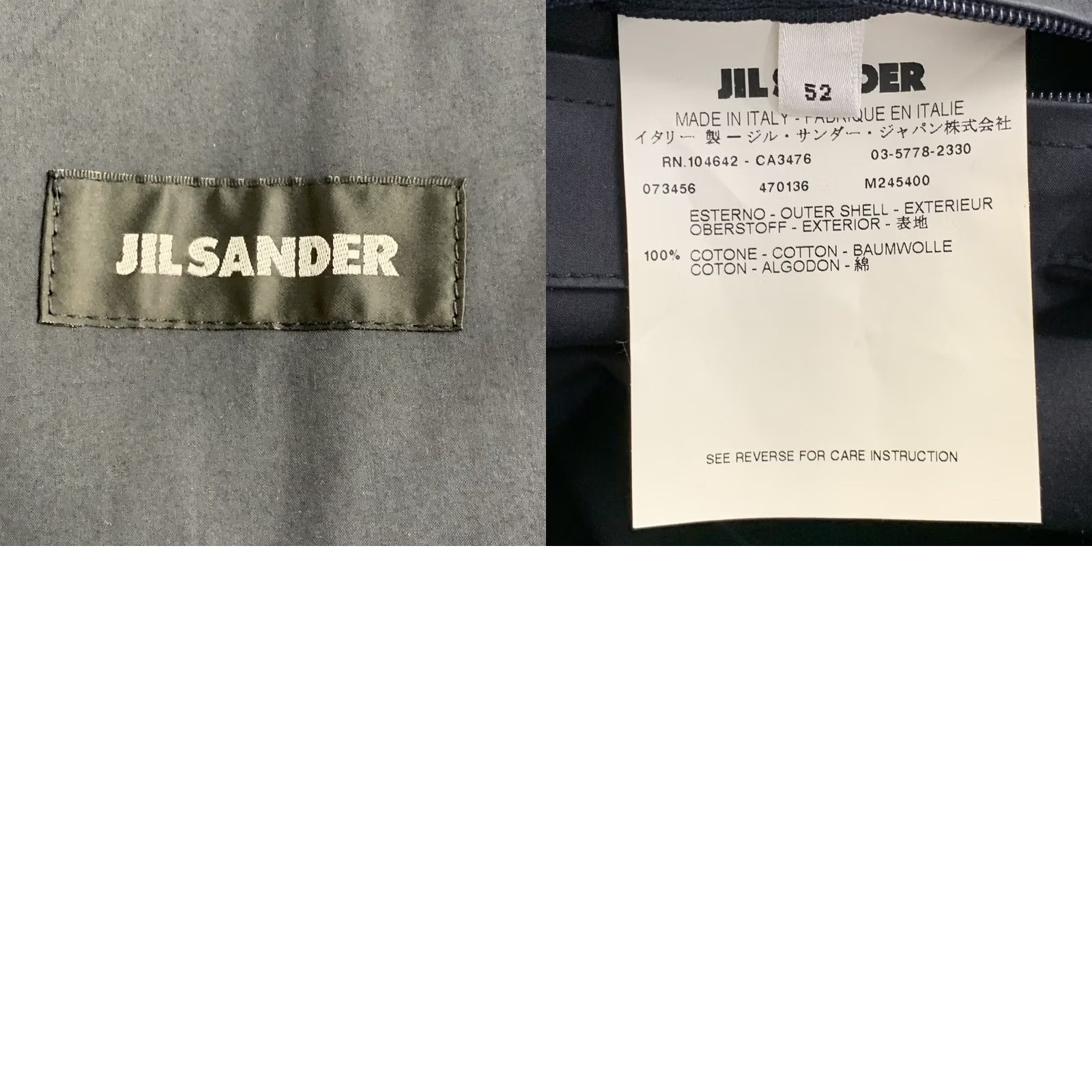 Jil Sander JIL SANDER Coat Black Cotton Spread Collar Snaps Coat Size 42 Men Adult Leather? Size US XS / EU 42 / 0 - 8 Thumbnail