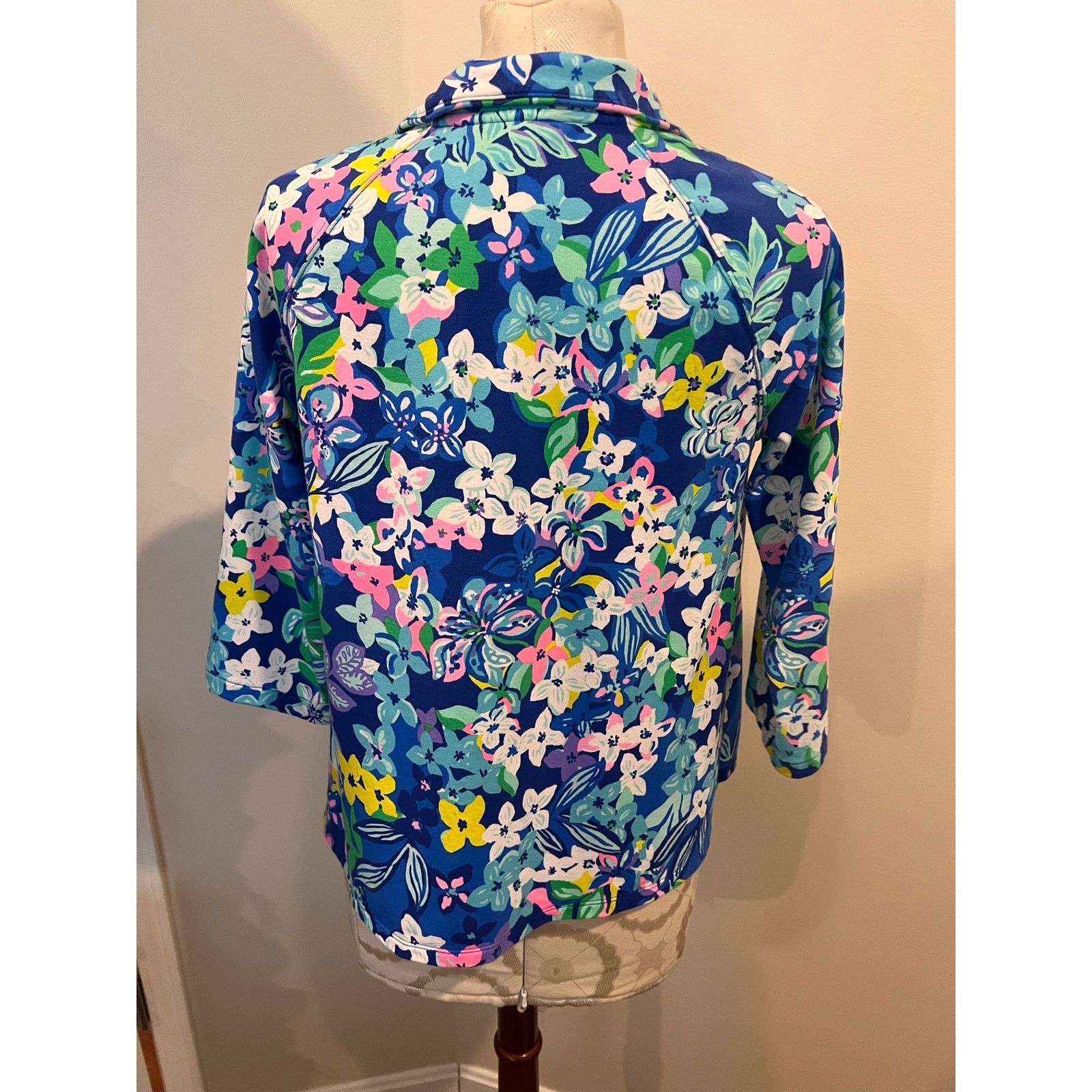 Lilly Pulitzer Lilly Pulitzer Floral Lightweight Open-Front Jacket Small Size S / US 4 / IT 40 - 5 Thumbnail