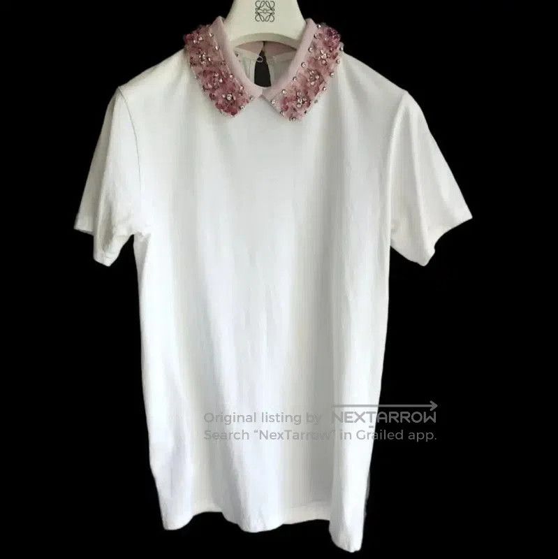 Miu Miu Miu Miu White Cotton Short Sleeve T-shirt . Size M / US 6-8 / IT 42-44 - 1 Thumbnail