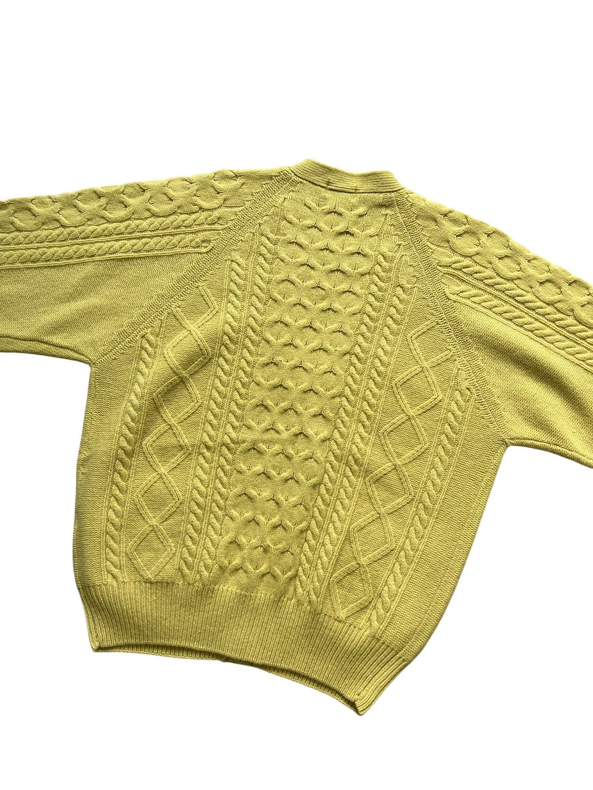 CLOSED × Marithe + Francois Girbaud 1990s Closed MFG Lambswool Cable Knit Cardigan Size US L / EU 52-54 / 3 - 7 Thumbnail