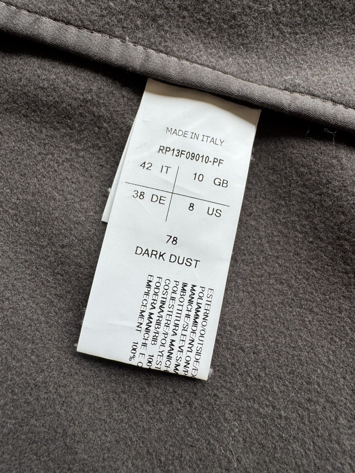 Rick Owens Rick Owens Plinth A/W 13 Funnel Neck Wool Coat Size US M / EU 48-50 / 2 - 7 Thumbnail