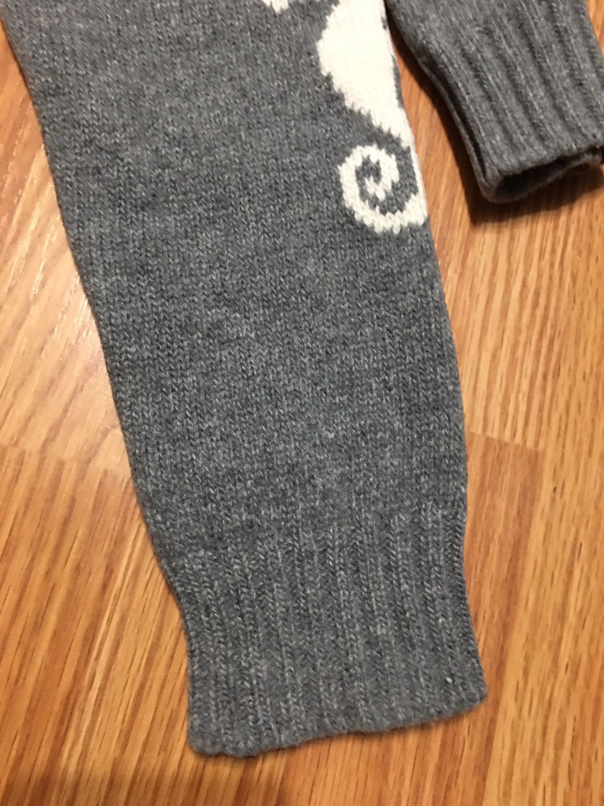 Prada PRADA Grey Seahorses Wool Cashmere Sweater Size IT 44 Size M / US 6-8 / IT 42-44 - 11 Thumbnail
