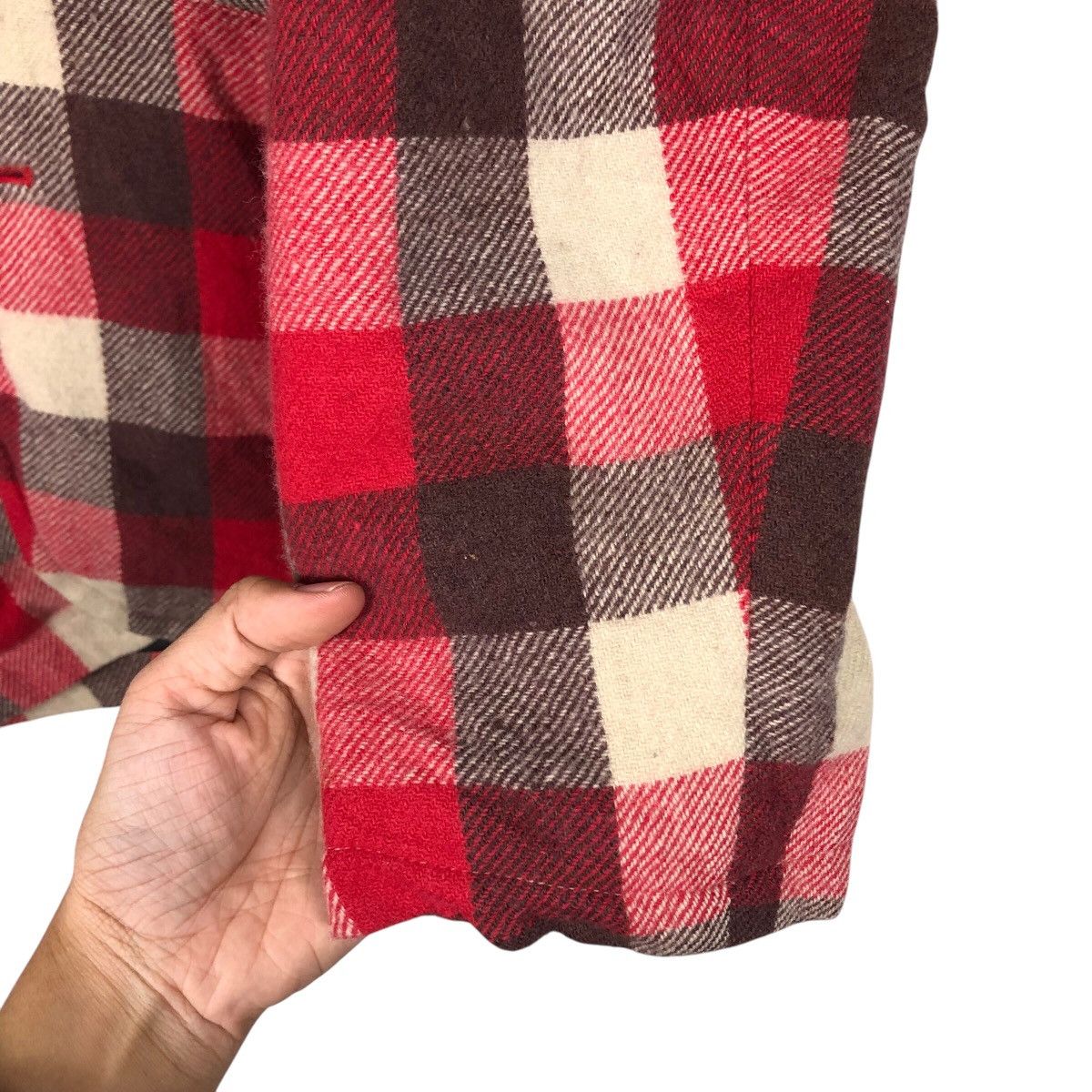 Flannel × Japanese Brand × Vintage 📌Vintage Chore Work Jacket Hikari Shoji Tartan Issey Miyake Size US M / EU 48-50 / 2 - 16 Thumbnail