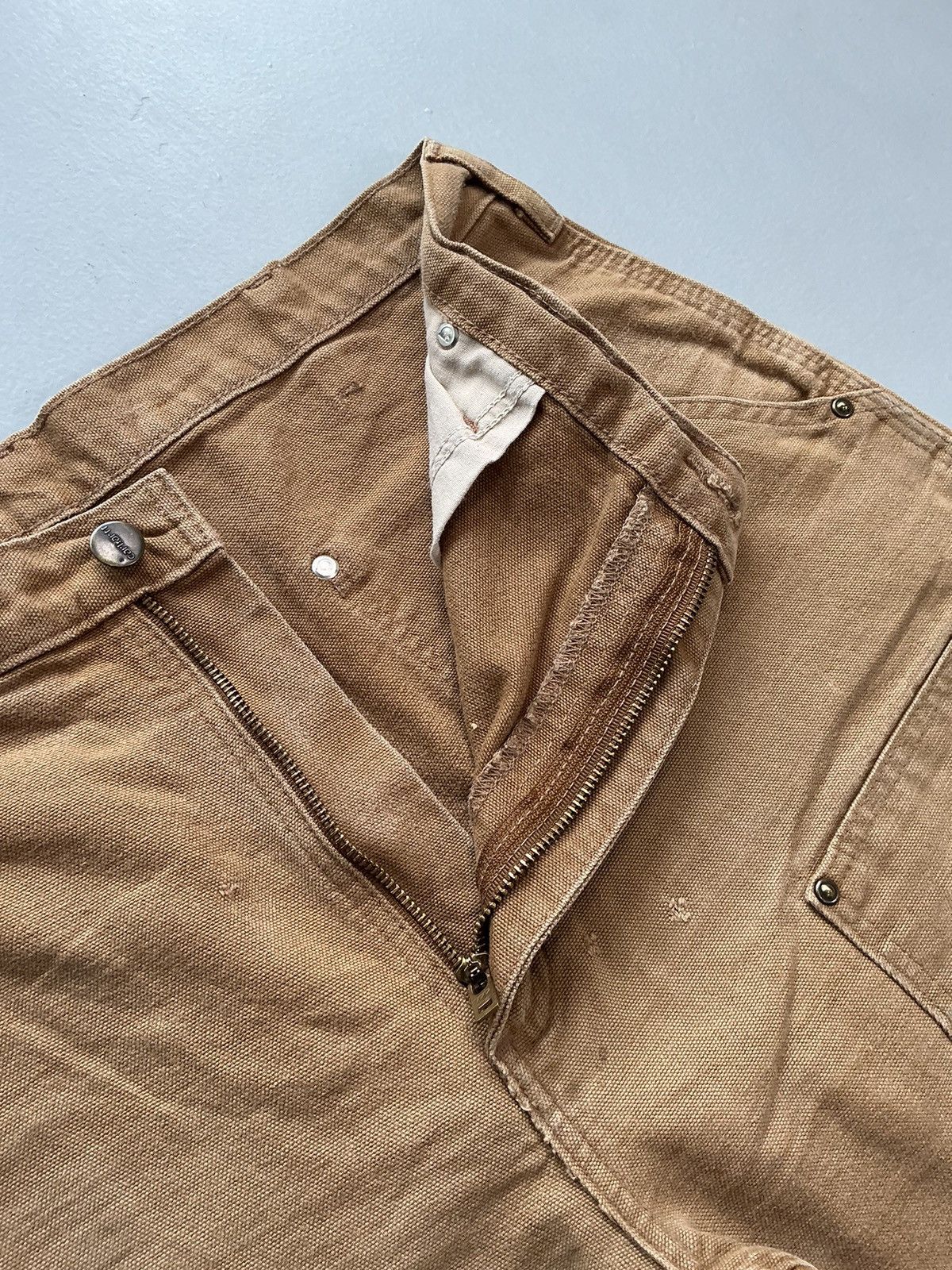 Carhartt Vintage Carhartt B136 BRN double knee rework workwear denim Size US 34 / EU 50 - 7 Thumbnail
