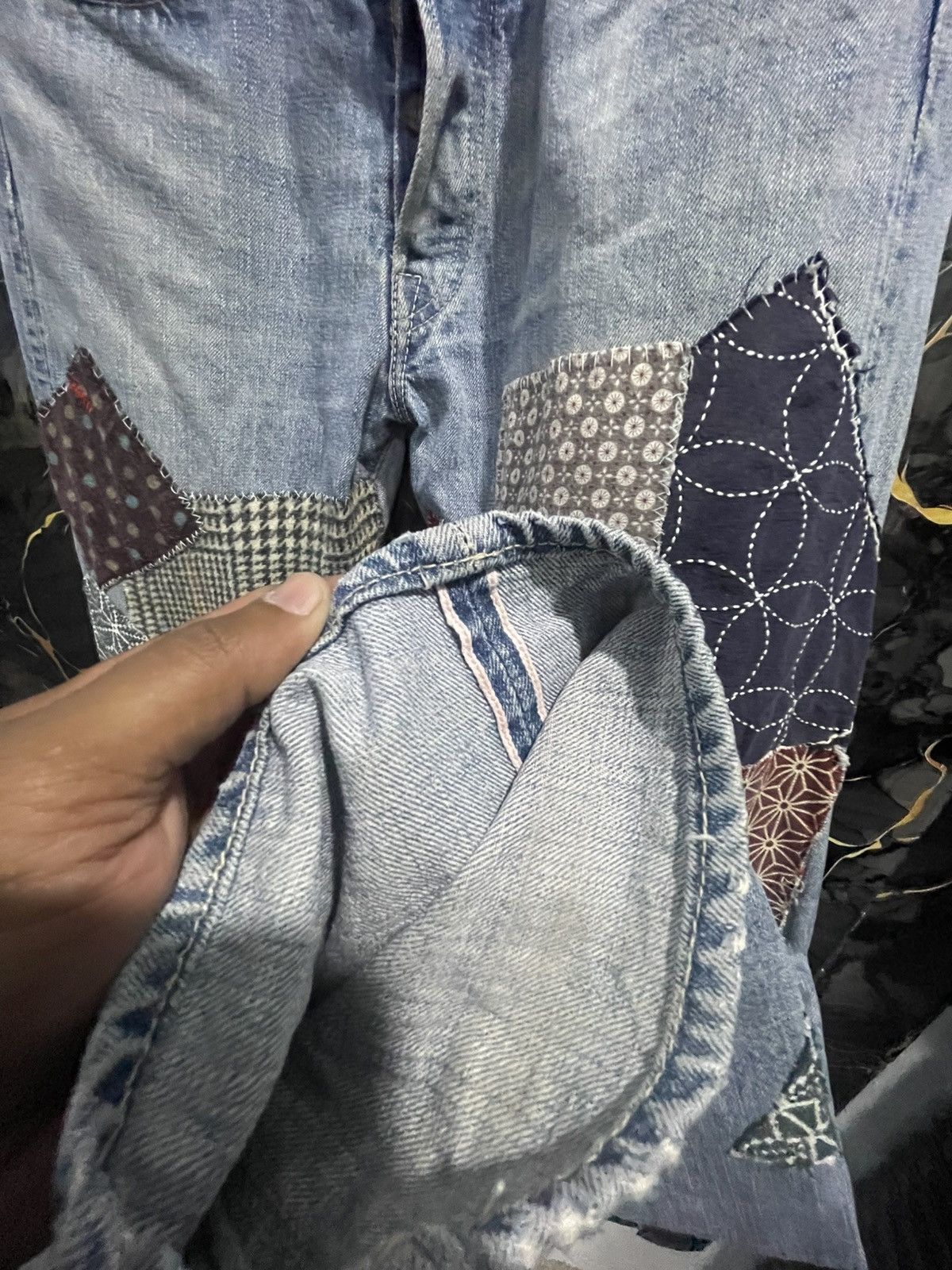 Sugar Cane Vintage Sugar Cane Custom Patchwork Size US 30 / EU 46 - 8 Thumbnail