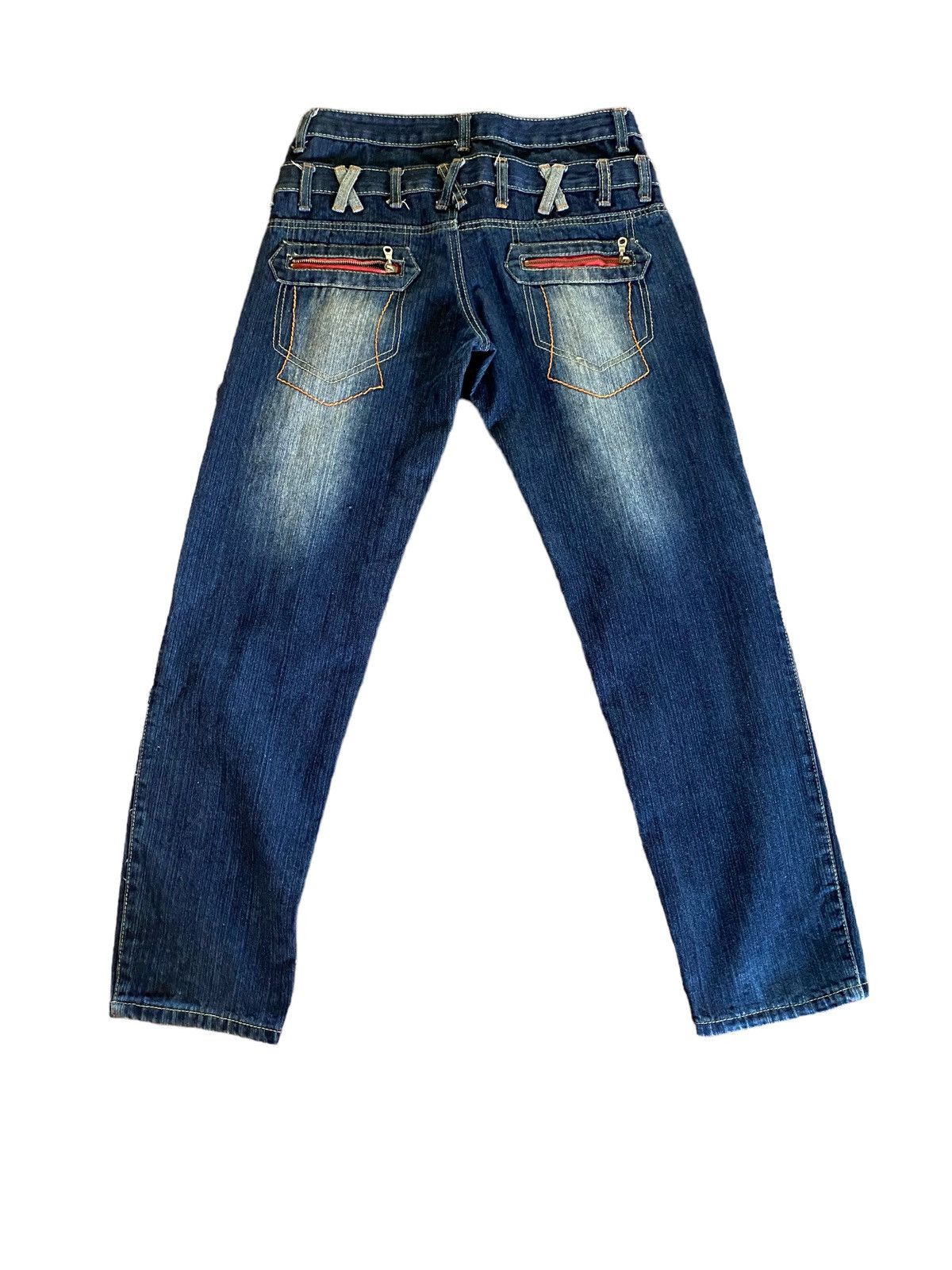 Japanese Brand Vintage Japanese Brand Double Waist Punk Design Style Size US 30 / EU 46 - 2 Thumbnail