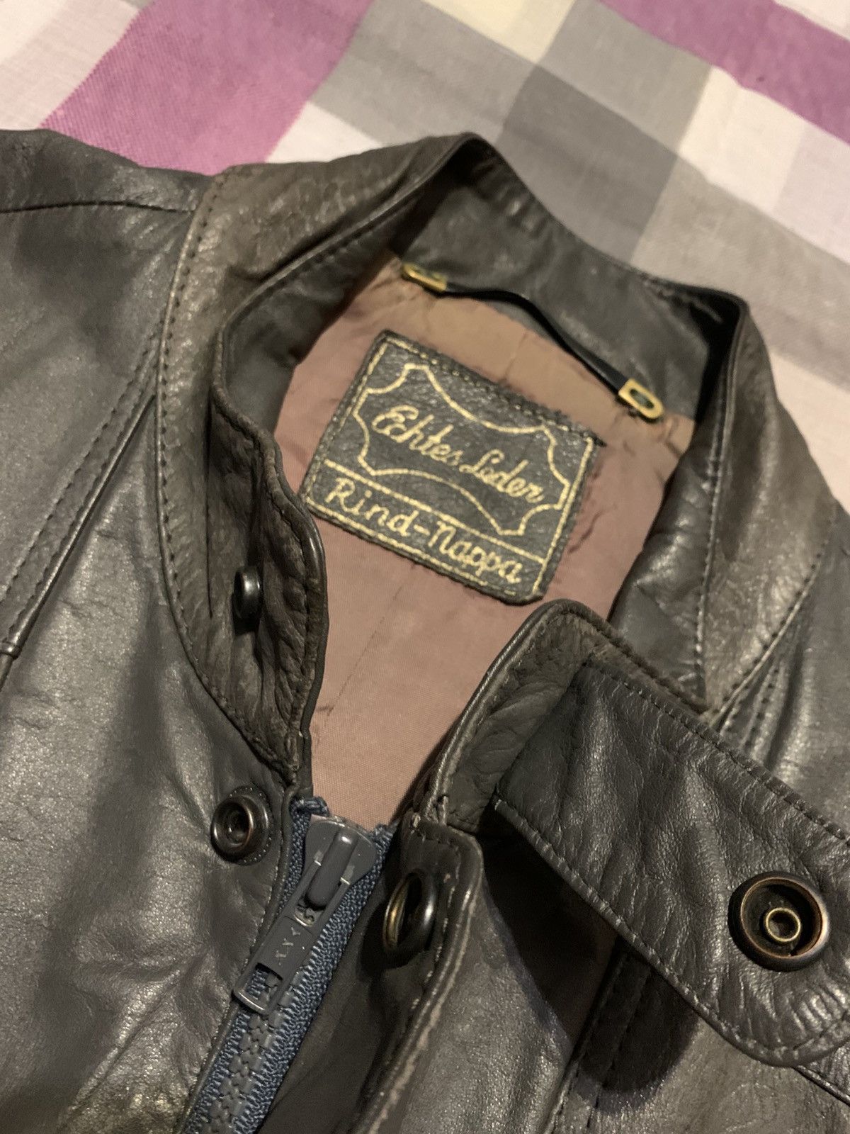 Other Vintage YKK Cowhide Leather Vest - New Fast Size US L / EU 52-54 / 3 - 6 Thumbnail