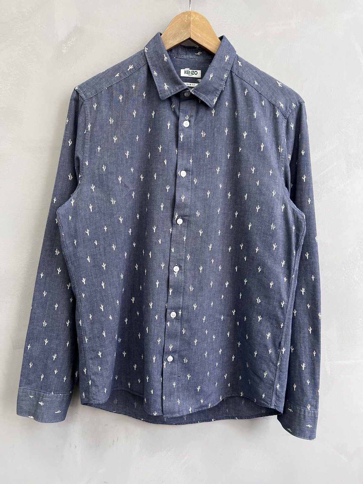 Kenzo Kenzo Shirt button up Streetwear Cactus Print Size US L / EU 52-54 / 3 - 1 Thumbnail