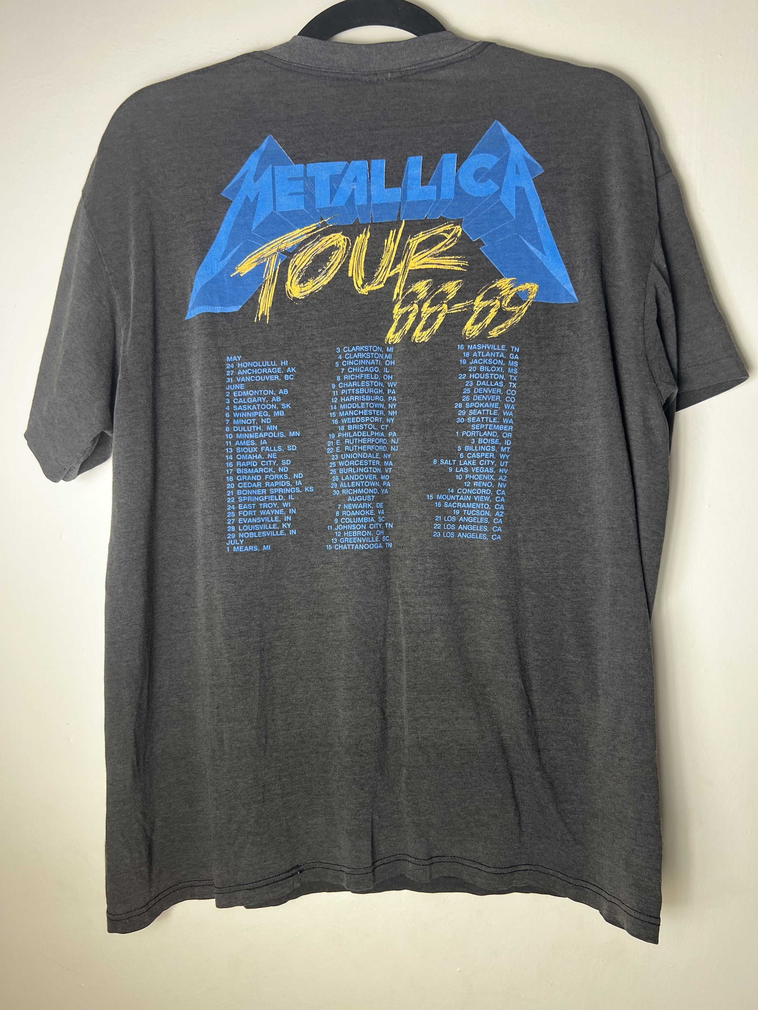 Vintage Vintage 1980's Metallica "...And Justice for All" Tour Tee Size US XL / EU 56 / 4 - 6 Thumbnail