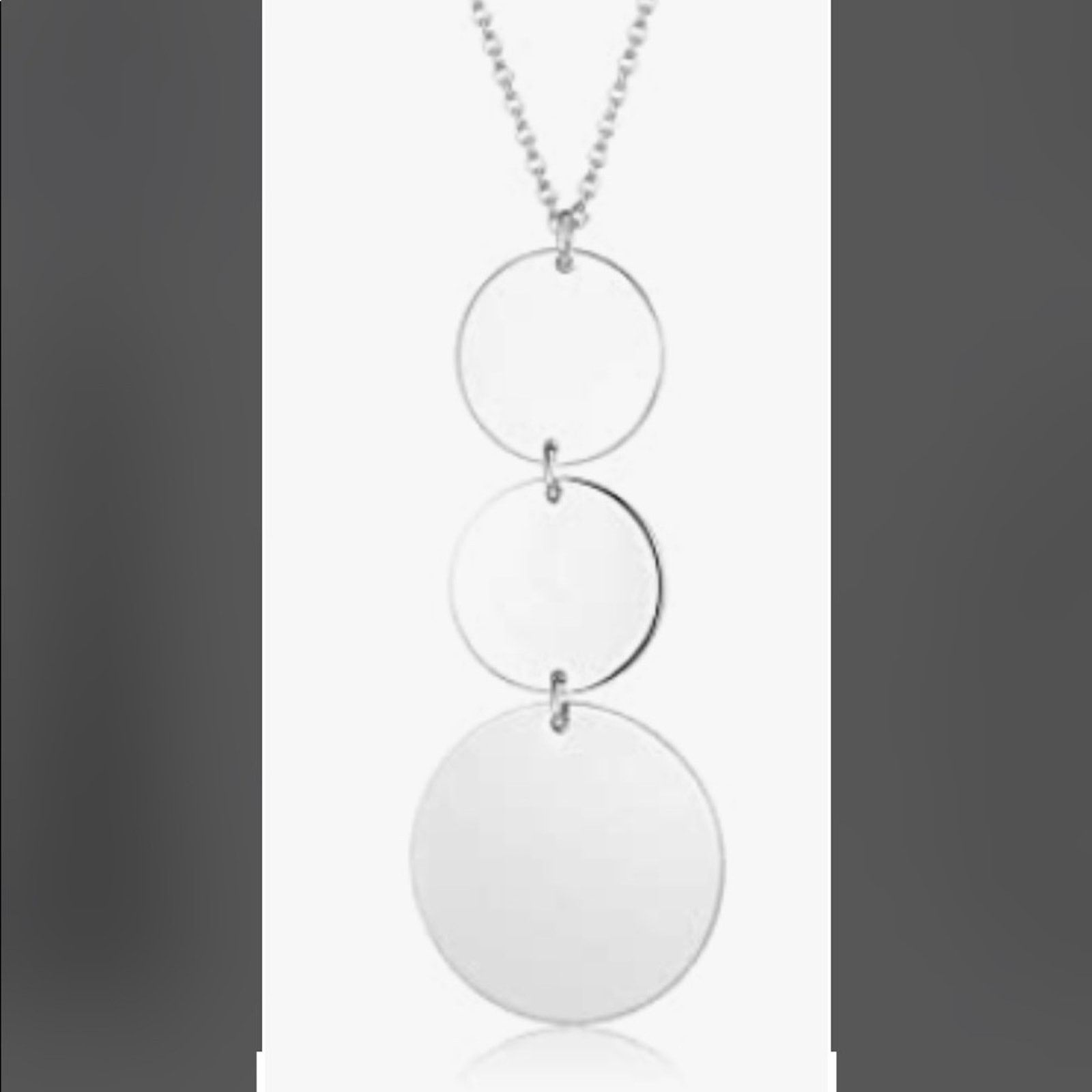 Other 🔴 3 for $15 Silver Pendant Long Statement Necklace Size ONE SIZE - 1 Thumbnail