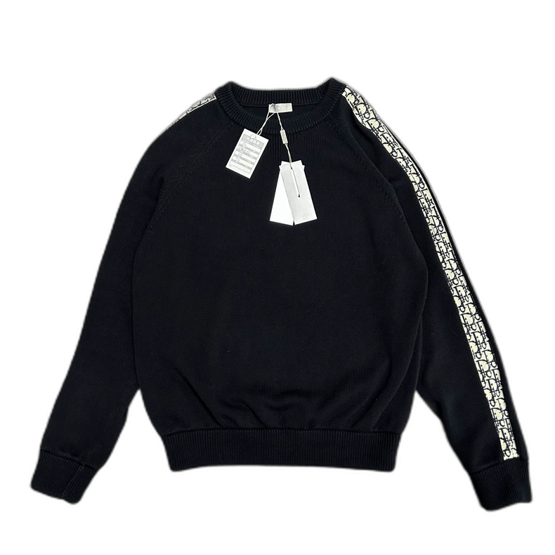 New DIOR Logo Knit Sweater in Black