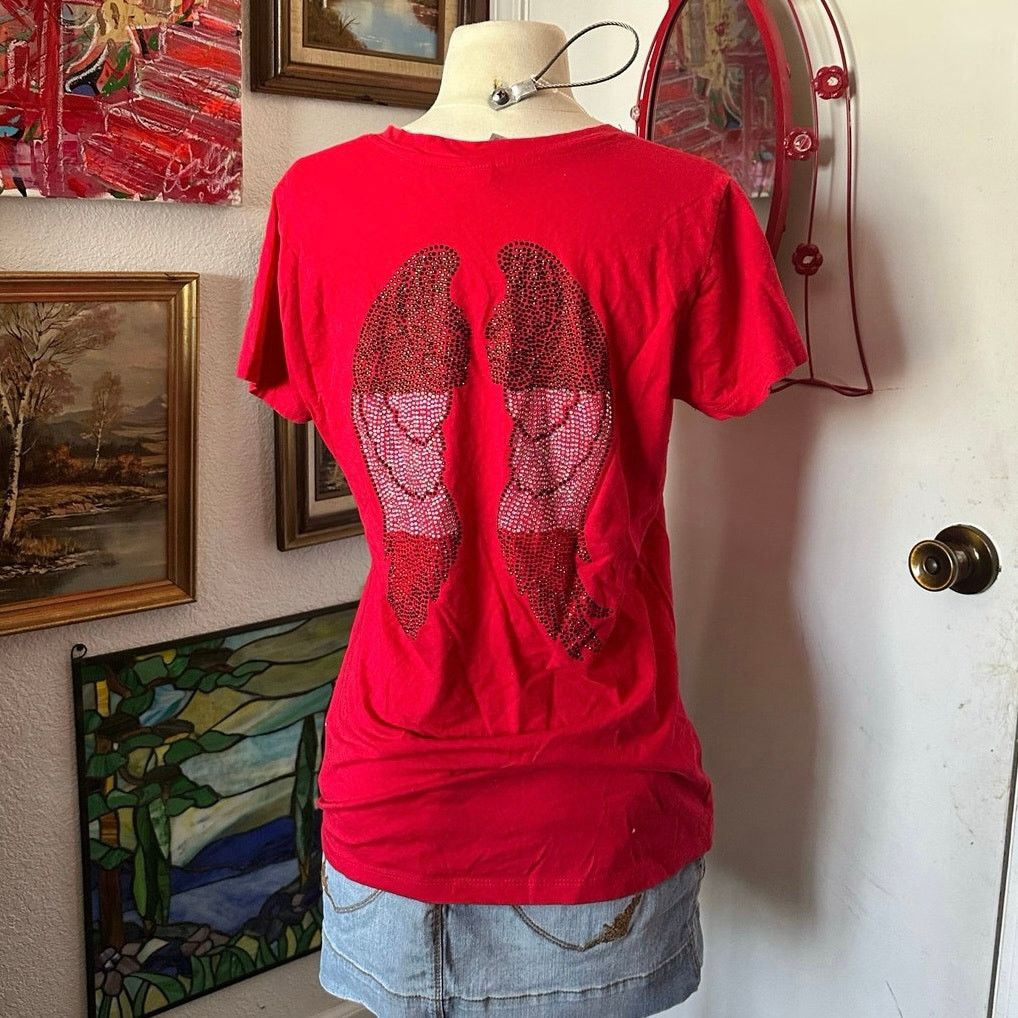 Other next level bedazzled angel red el dorado shirt Size XXL / US 16-18 / IT 52-54 - 4 Thumbnail
