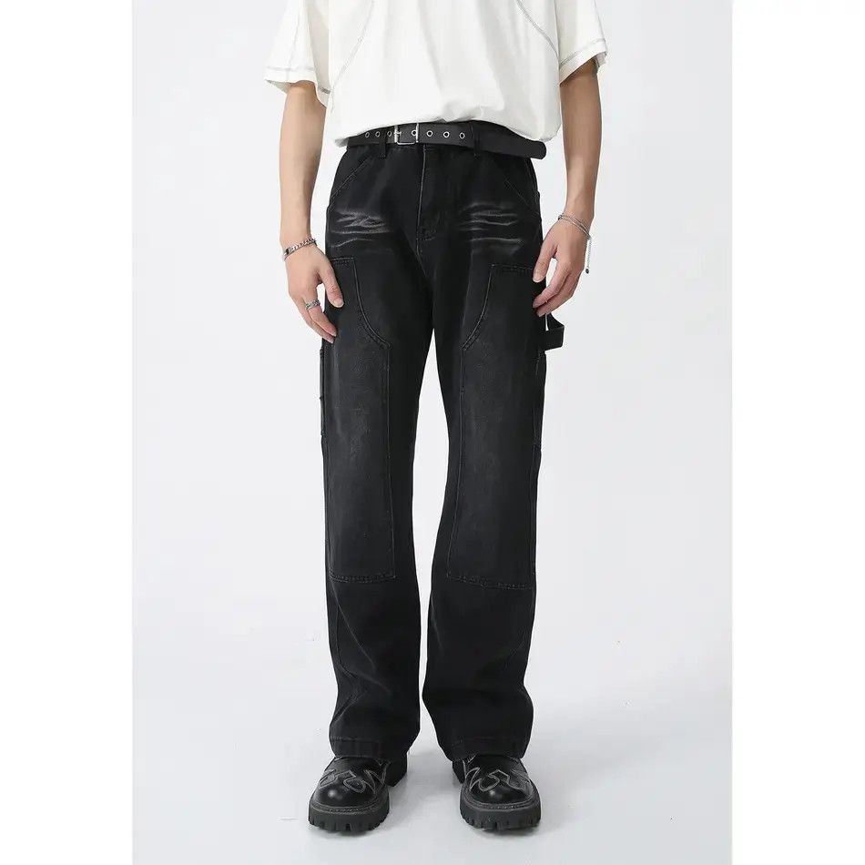 Japanese Brand Retro loose high street straight leg jeans Size US 32 / EU 48 - 3 Thumbnail