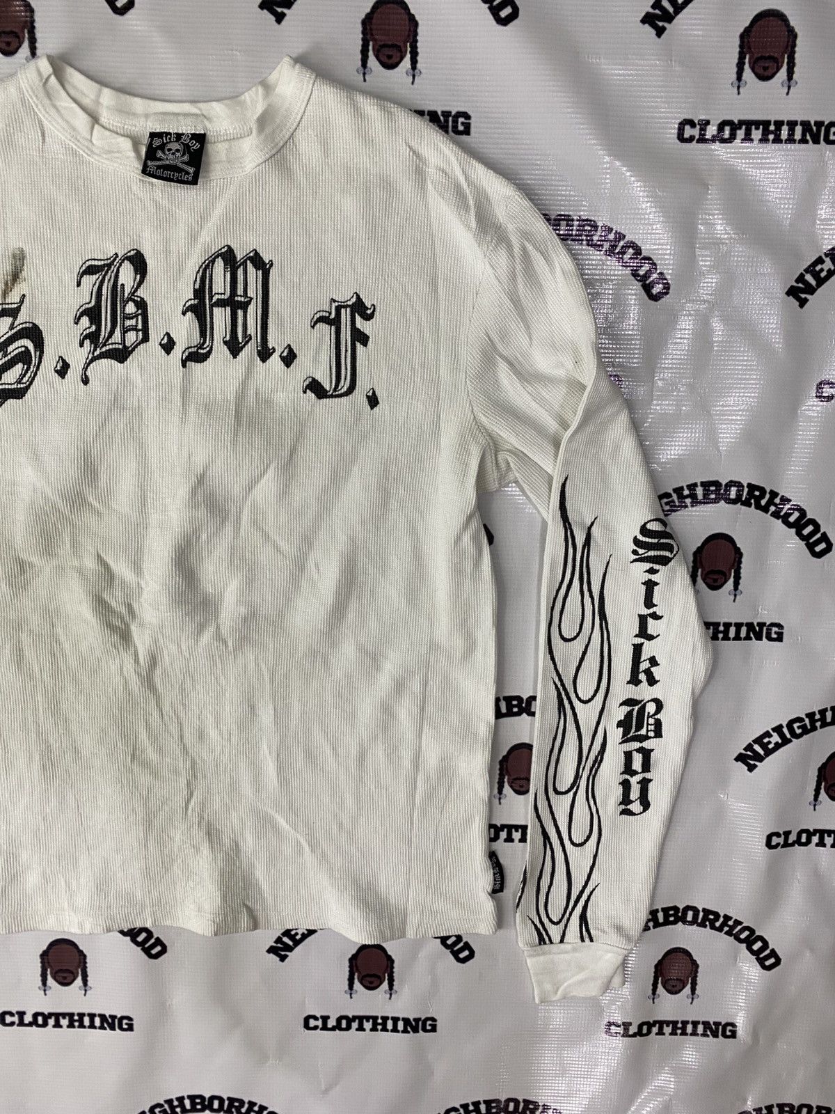 Vintage SICKBOY MOTORCYCLES VINTAGE THERMAL TEE. Size US L / EU 52-54 / 3 - 9 Thumbnail