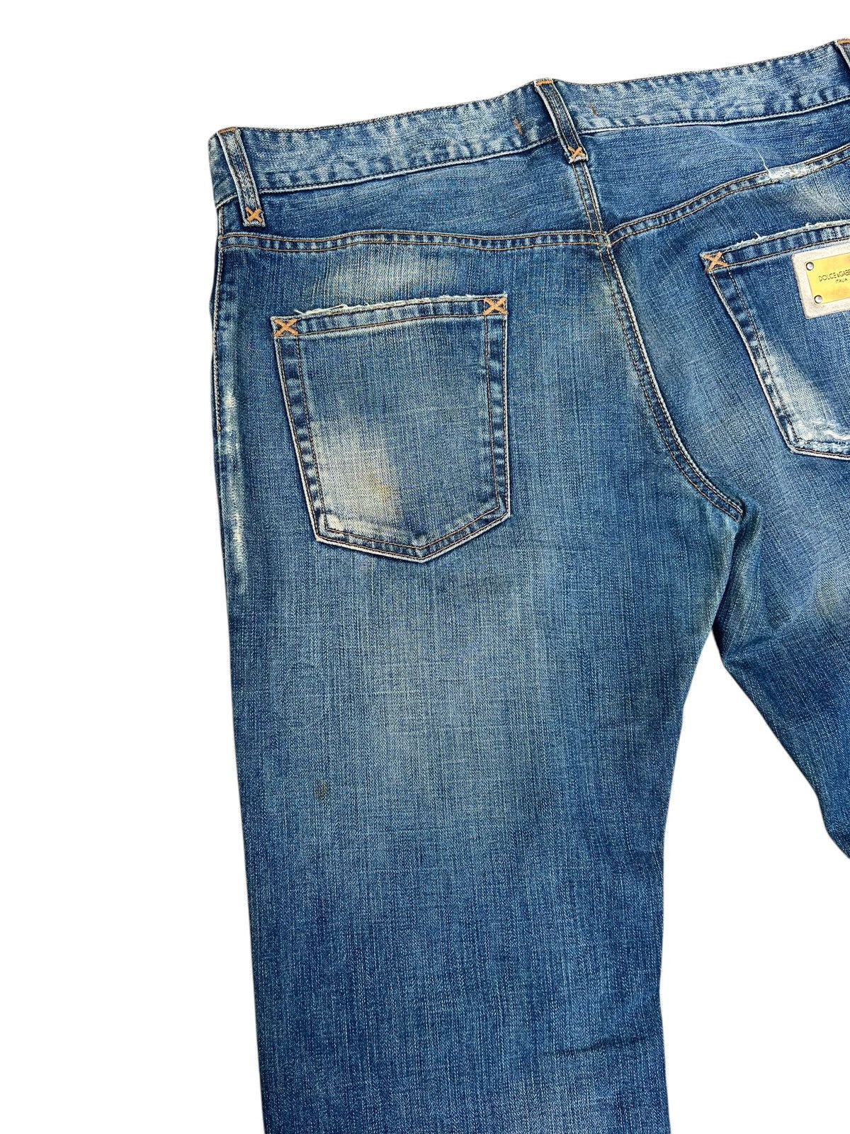 Dolce & Gabbana Vintage 00s Dolce & Gabbana Dirty Mud Distressed Denim Jeans Size US 34 / EU 50 - 13 Thumbnail