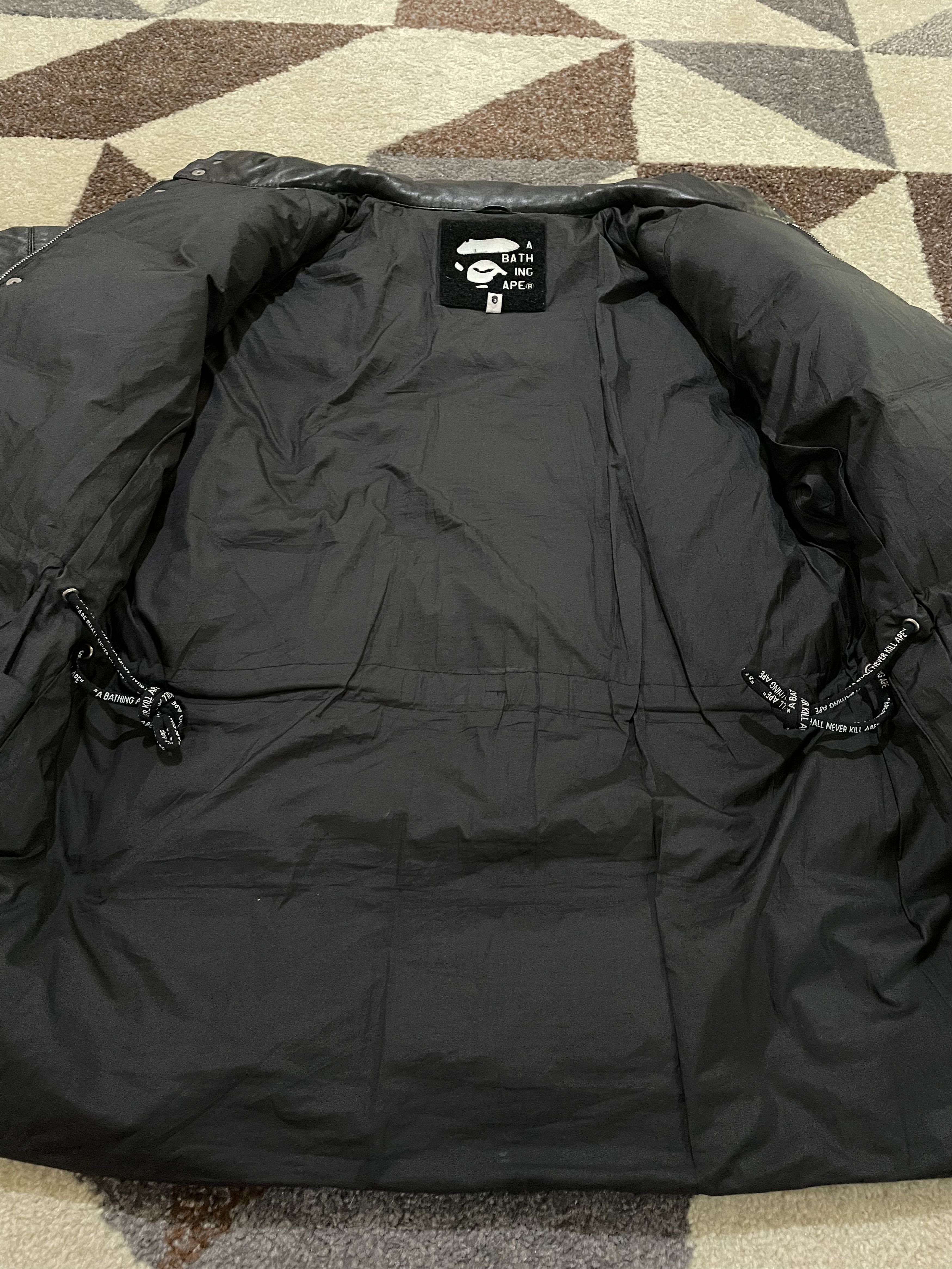 Bape 00’s Vintage Bape Sheepskin Leather Puffer Down Jacket Size US M / EU 48-50 / 2 - 8 Thumbnail