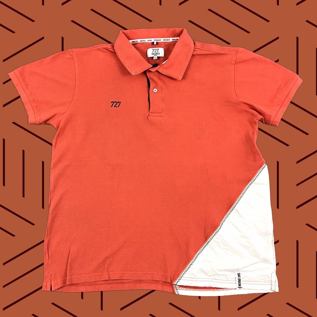 Vintage VINTAGE 727 SAILBAGS FRANCE Polo Shirt Adult 2XL Orange Nautical Yachting Sail Shirt Womens 2007 Size XXL / US 16-18 / IT 52-54 - 1 Thumbnail